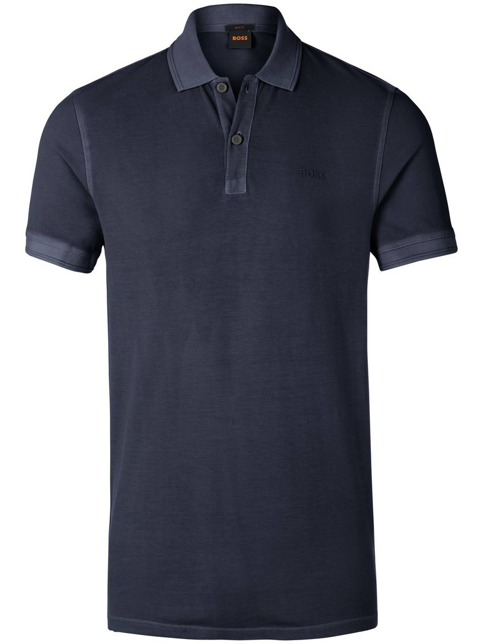 Poloshirt 100% katoen Van BOSS blauw