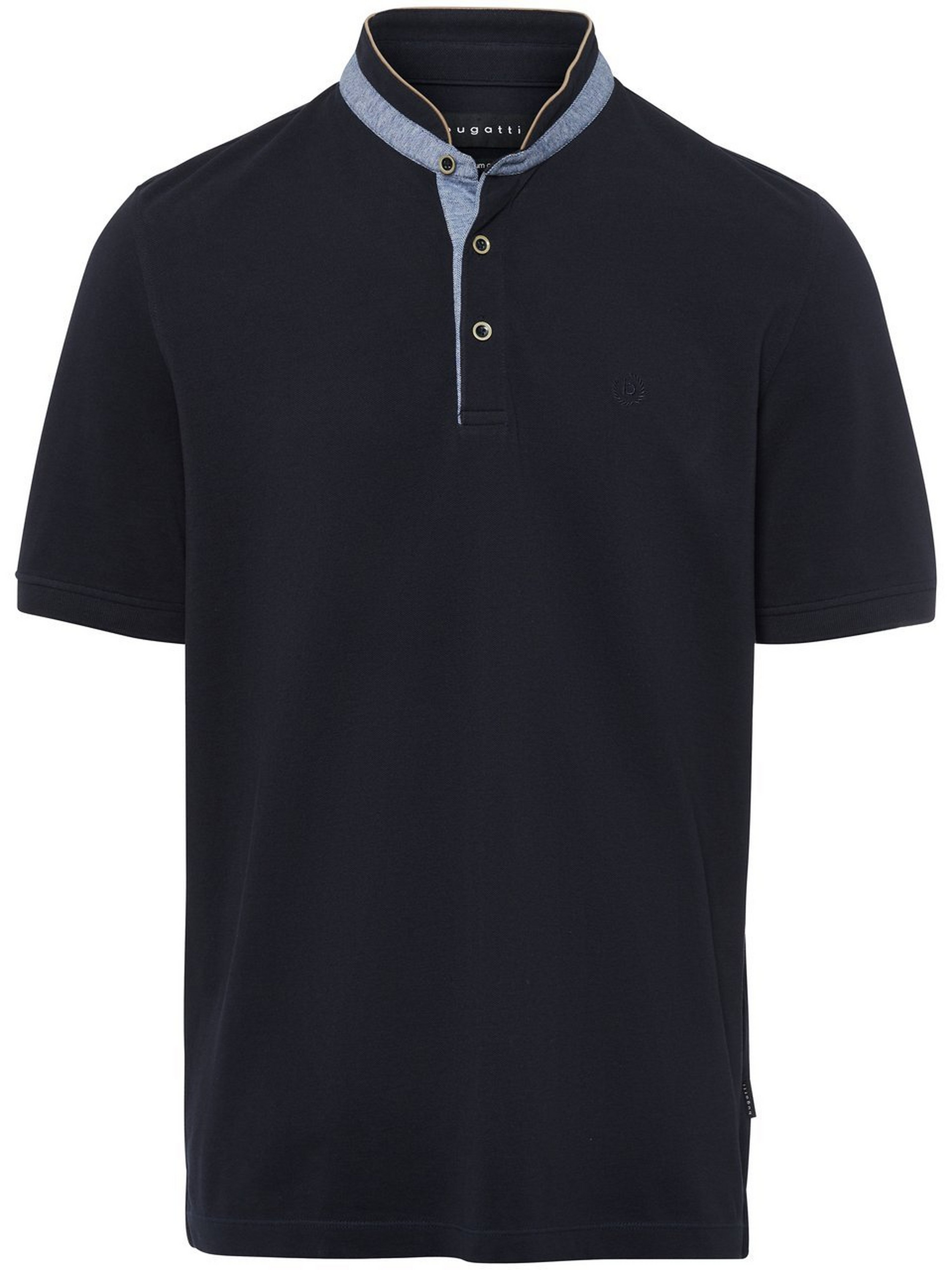 Henleyshirt Van Bugatti blauw