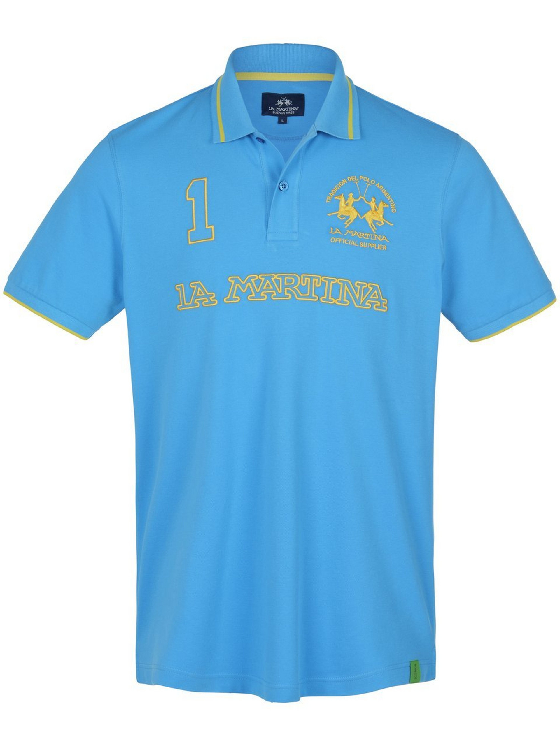 Poloshirt 100% katoen Van La Martina blauw