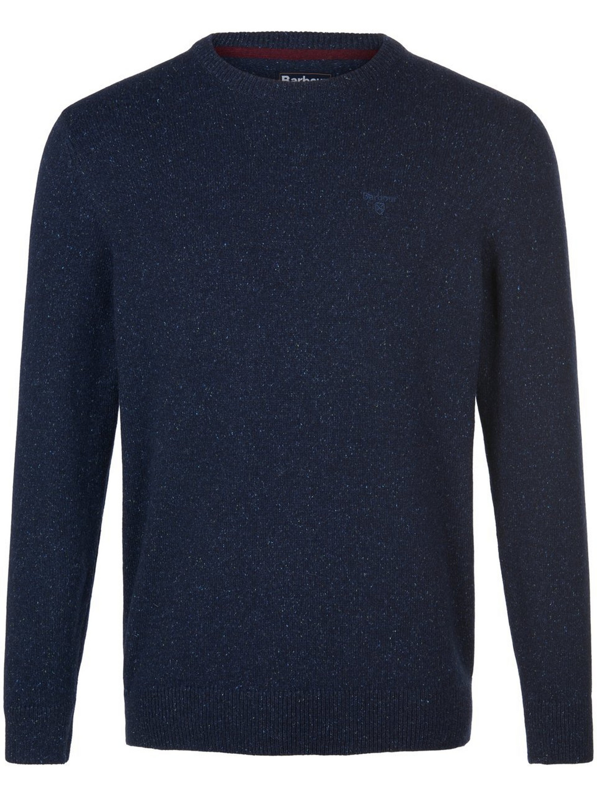 Trui ronde hals in tweed-look Van Barbour blauw