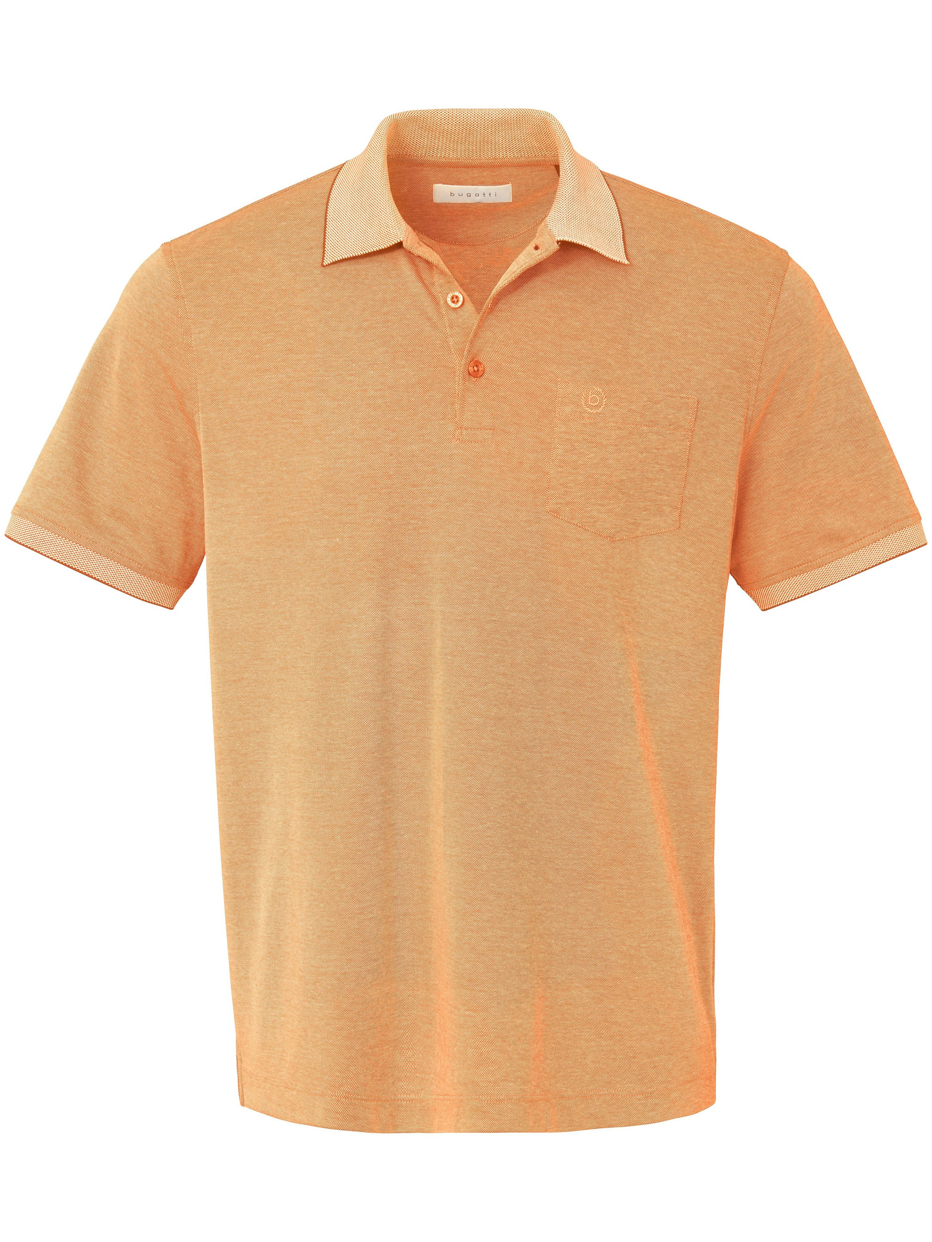 Poloshirt korte mouwen en borstzak Van Bugatti oranje