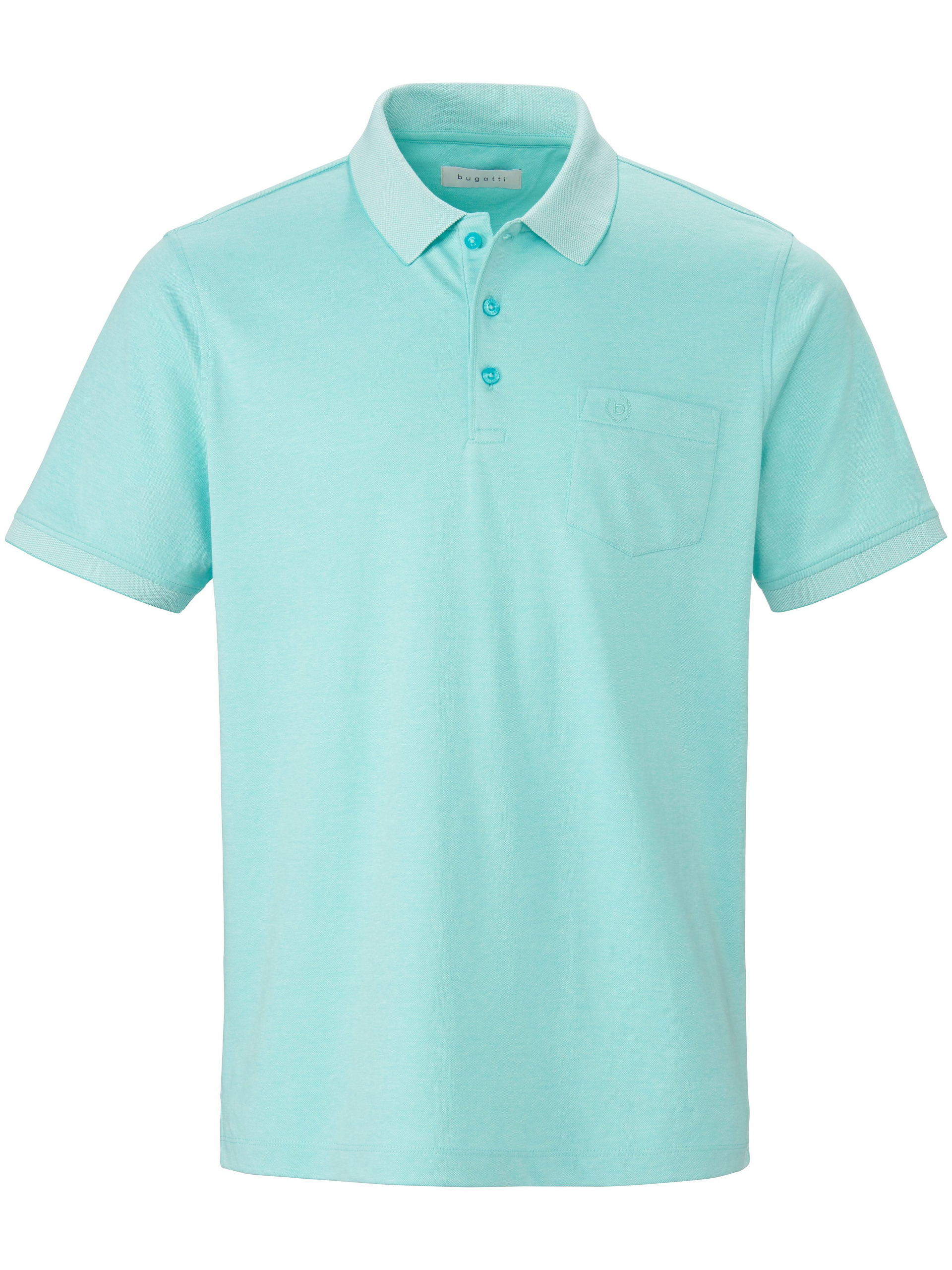 Poloshirt korte mouwen en borstzak Van Bugatti groen