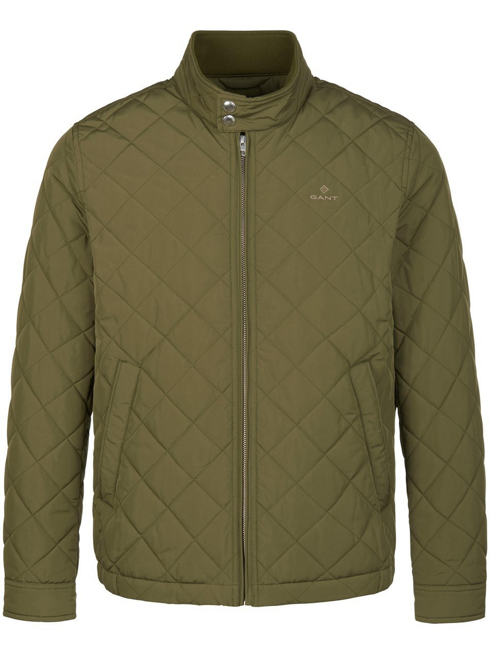 Doorgestikte blouson microvezel Van GANT groen