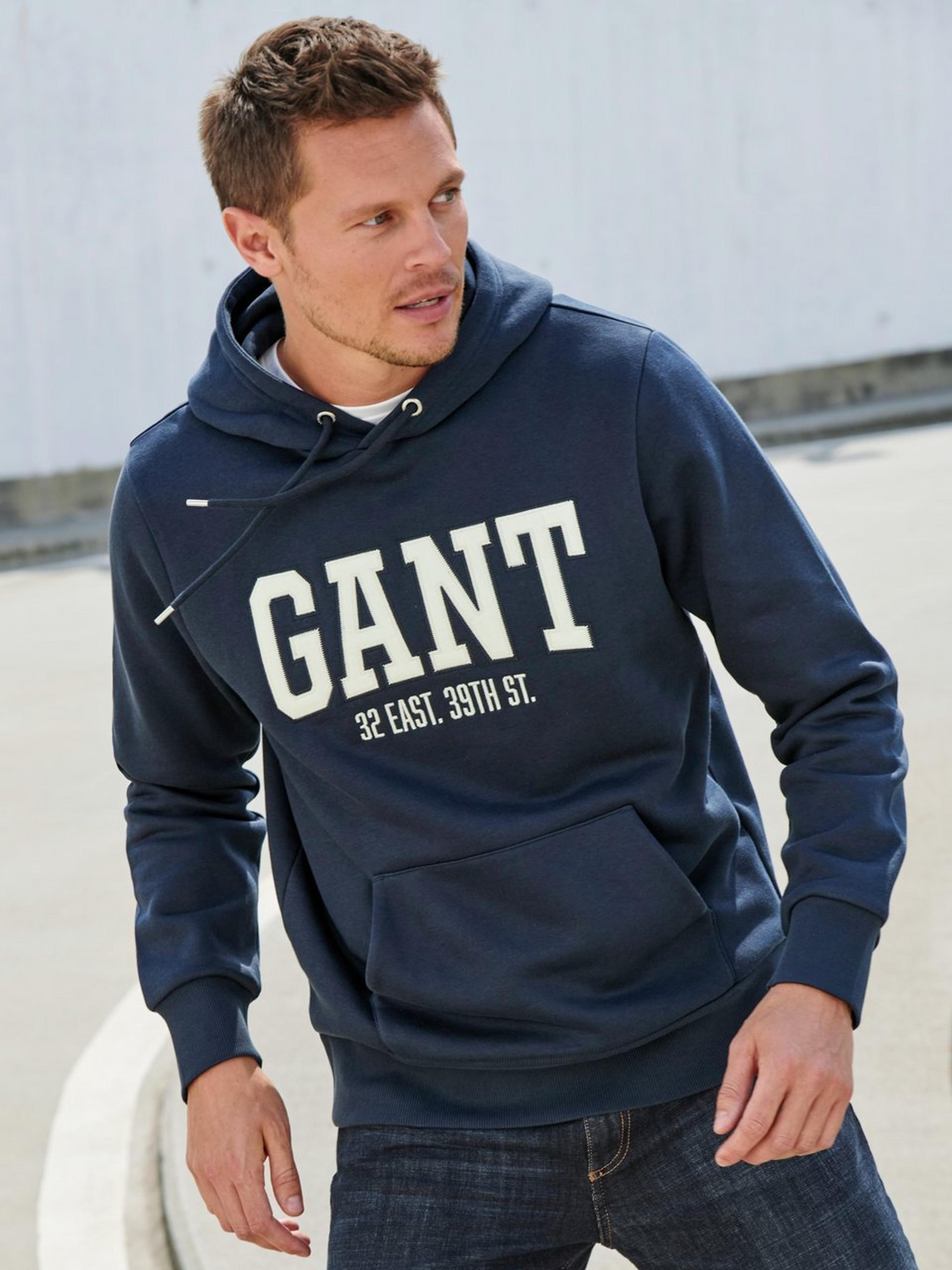 Hoodie Van GANT blauw