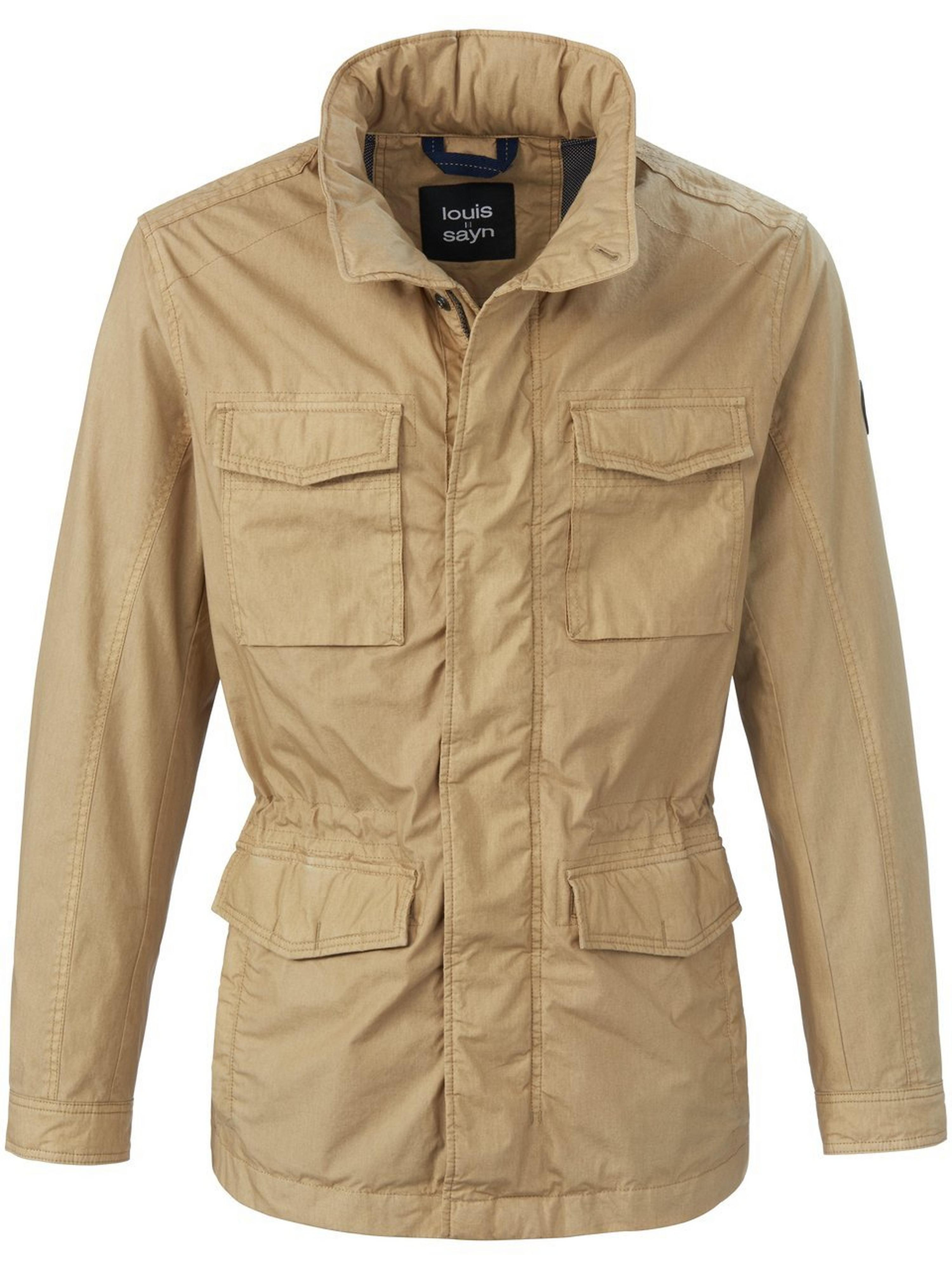 Jas 100% katoen staande kraag Van Louis Sayn beige