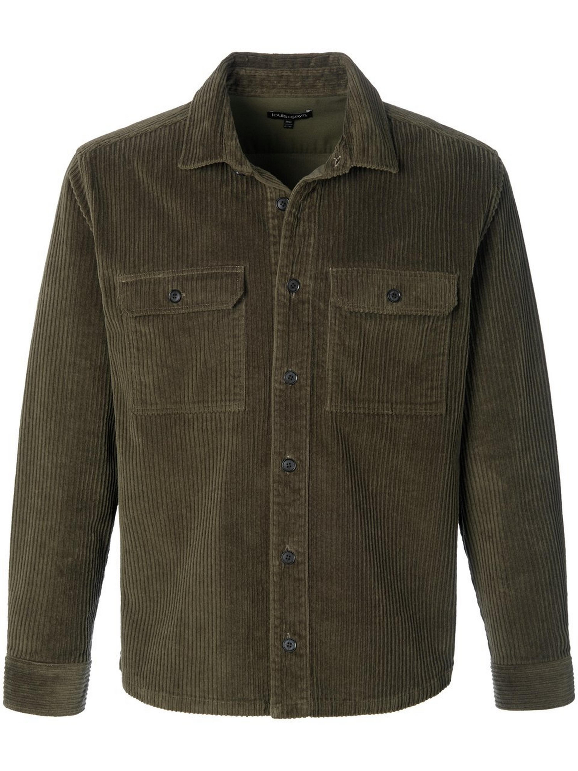 Cord-overshirt borstzakken Van Louis Sayn groen