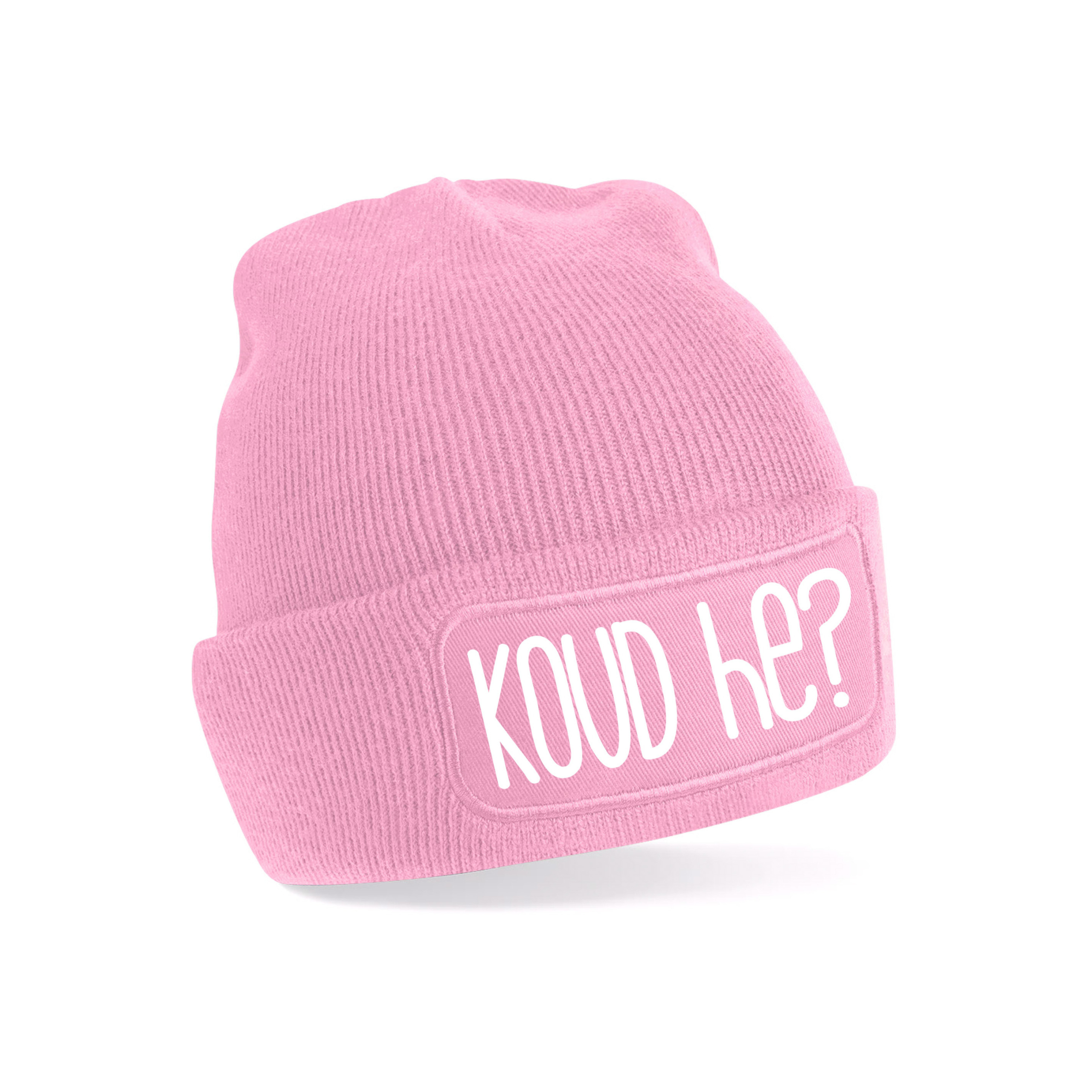 Wintersport muts voor volwassenen - Koud He - roze - one size - Apres ski beanie