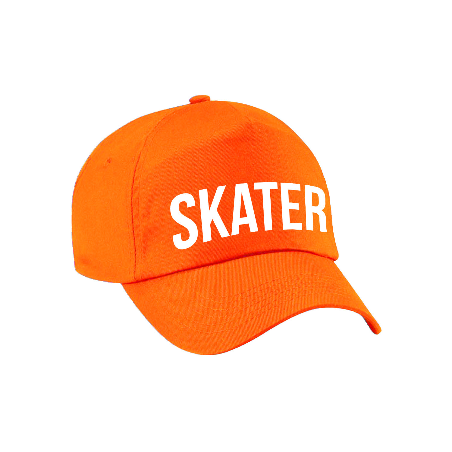 Skater tekst - baseballcap - petje - oranje - voor kinderen - stoer