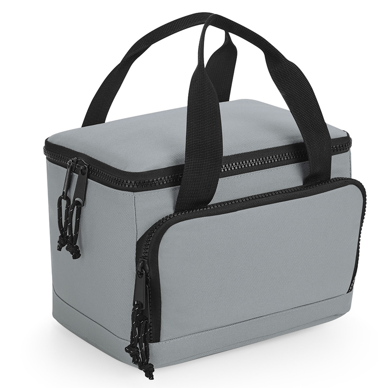 Kleine koeltas/lunch tas model Compact - 24 x 17 x 17 cm - 2 vakken - grijs/zwart