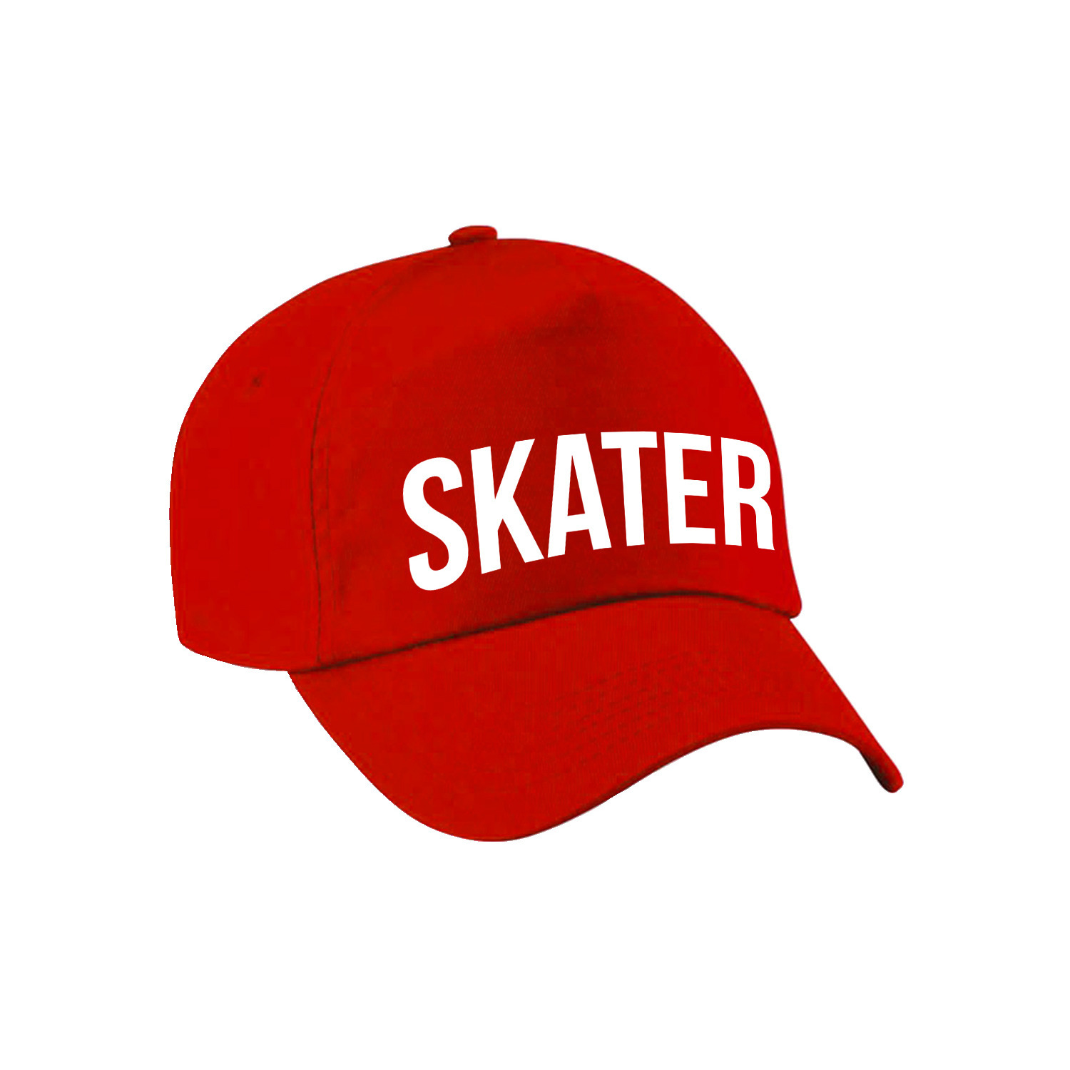 Skater tekst - baseballcap - petje - rood - voor kinderen - stoer