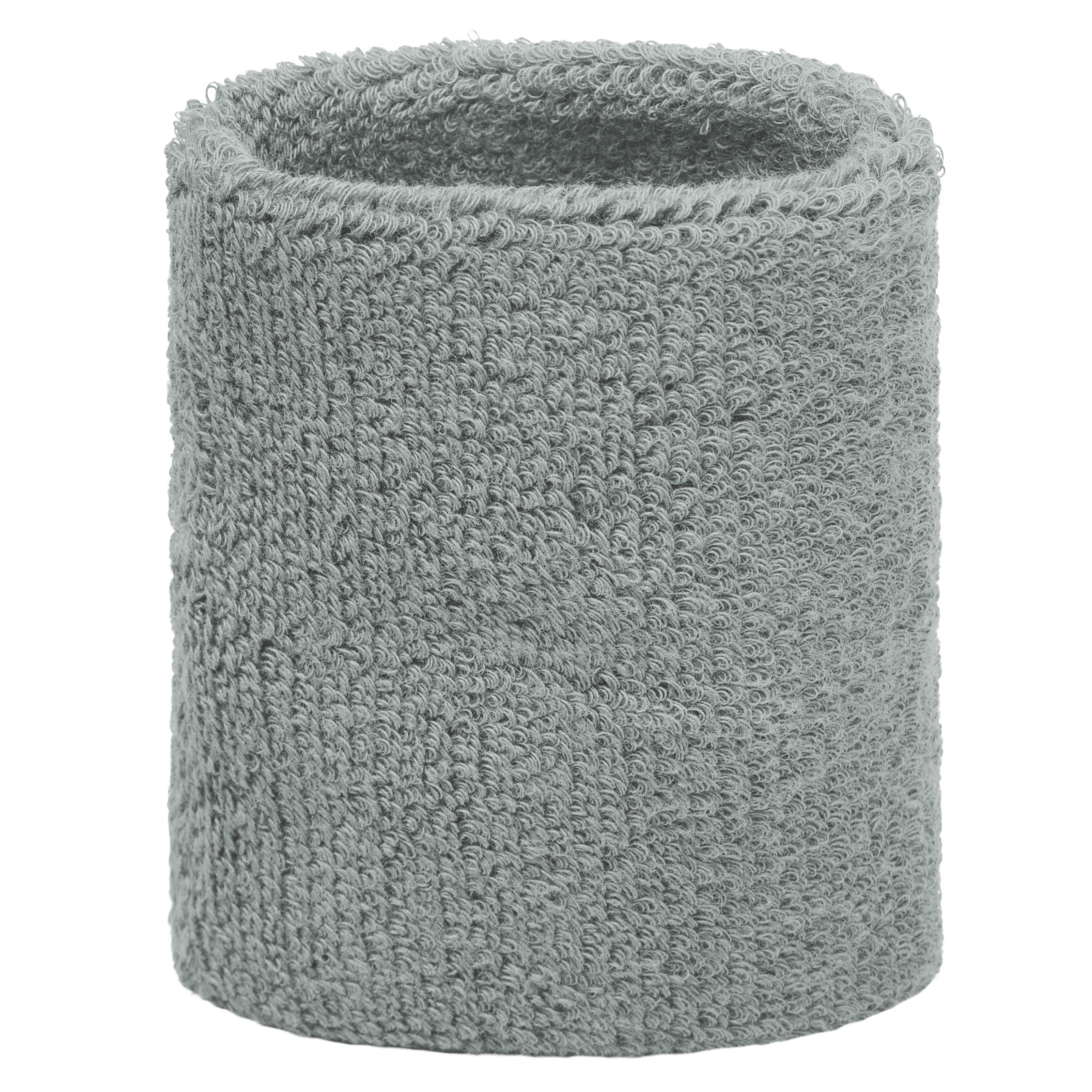 Lichtgrijs zweetbandje voor pols