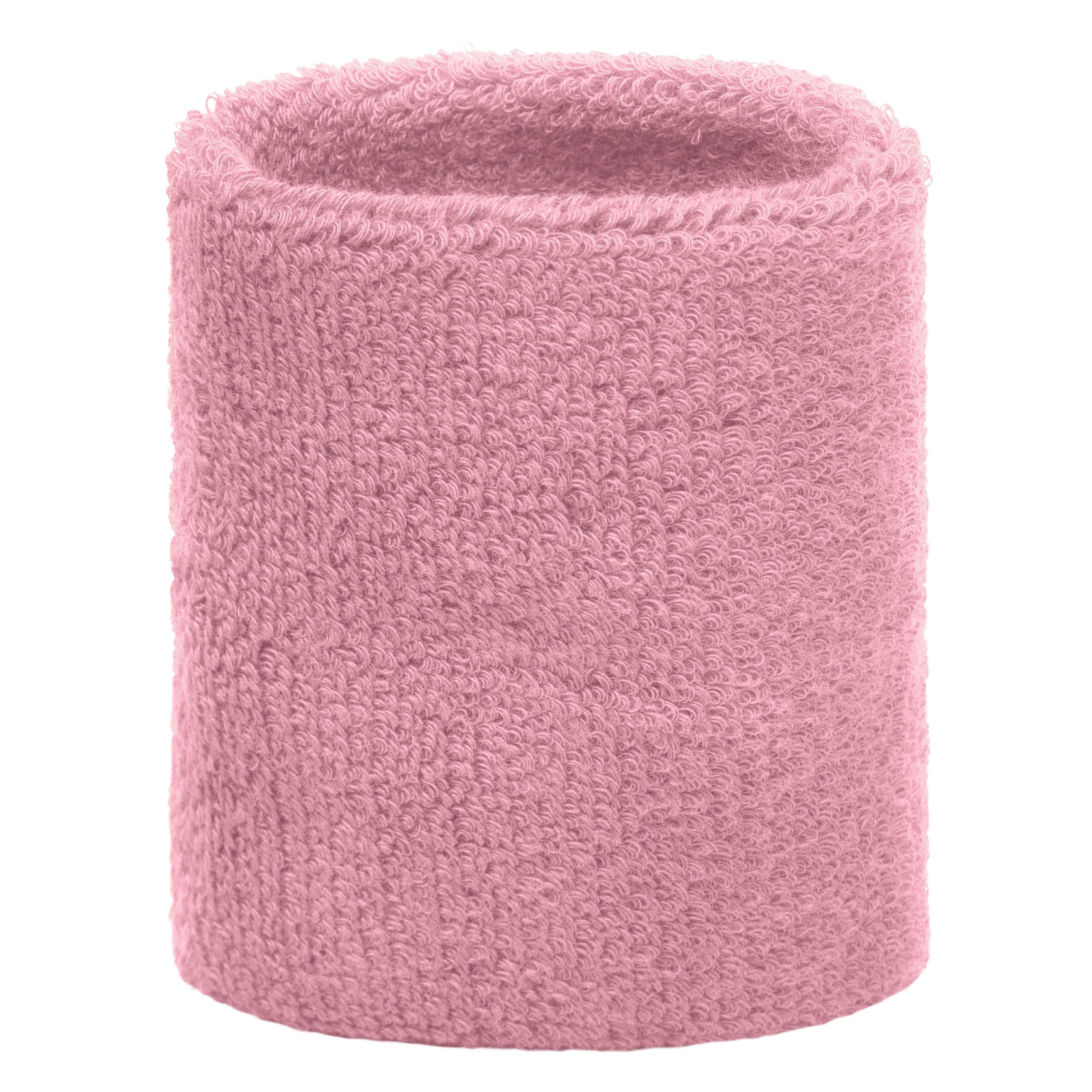 Lichtroze zweetbandje voor pols