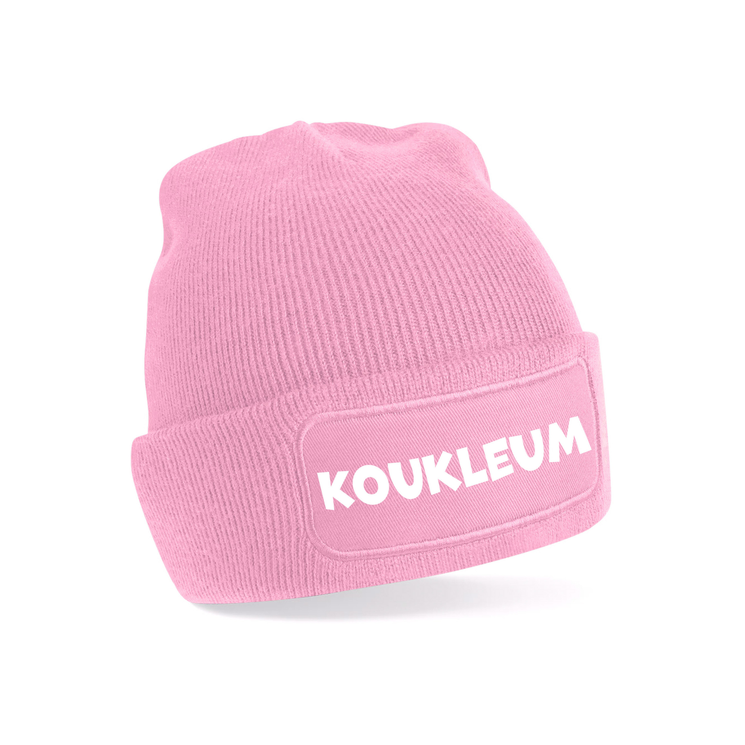Wintersport muts voor volwassenen - koukleum - roze - one size - Apres ski beanie