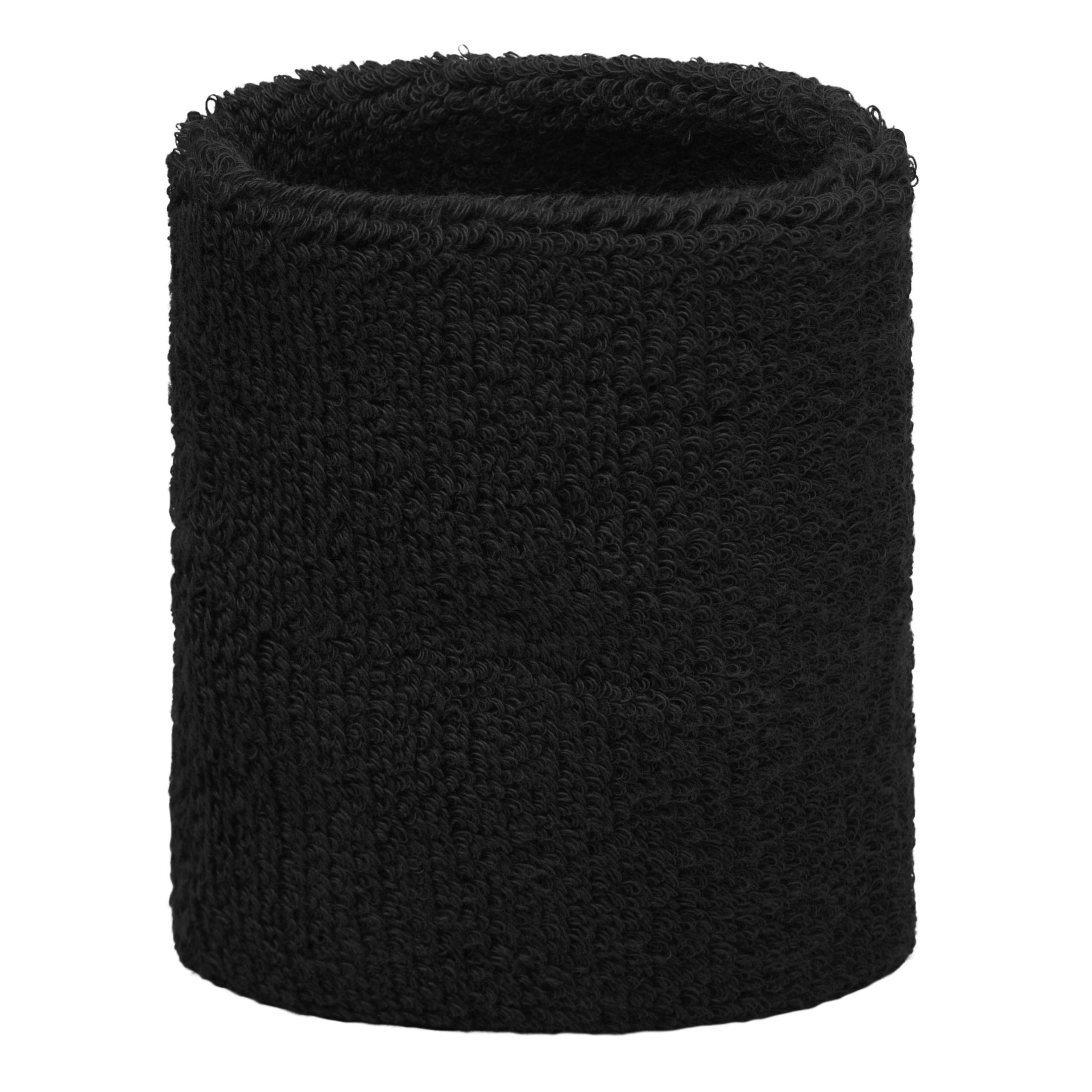 Zwart zweetbandje voor pols