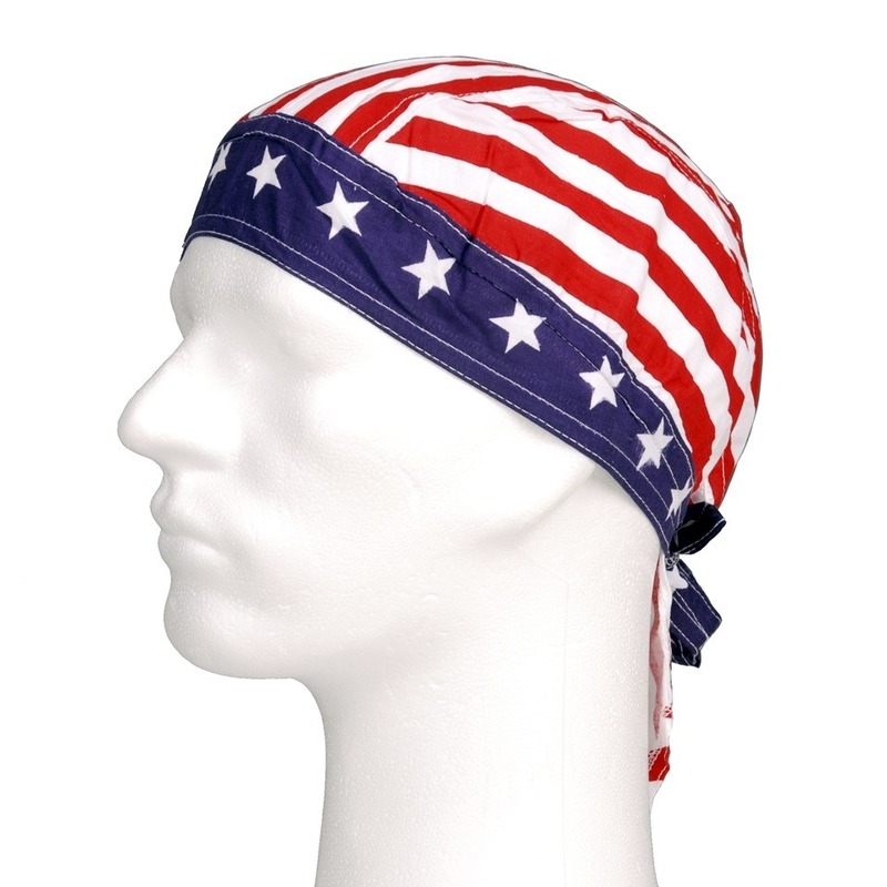 Bandana hoofddoek met Amerikaanse vlag print - volwassenen - katoen