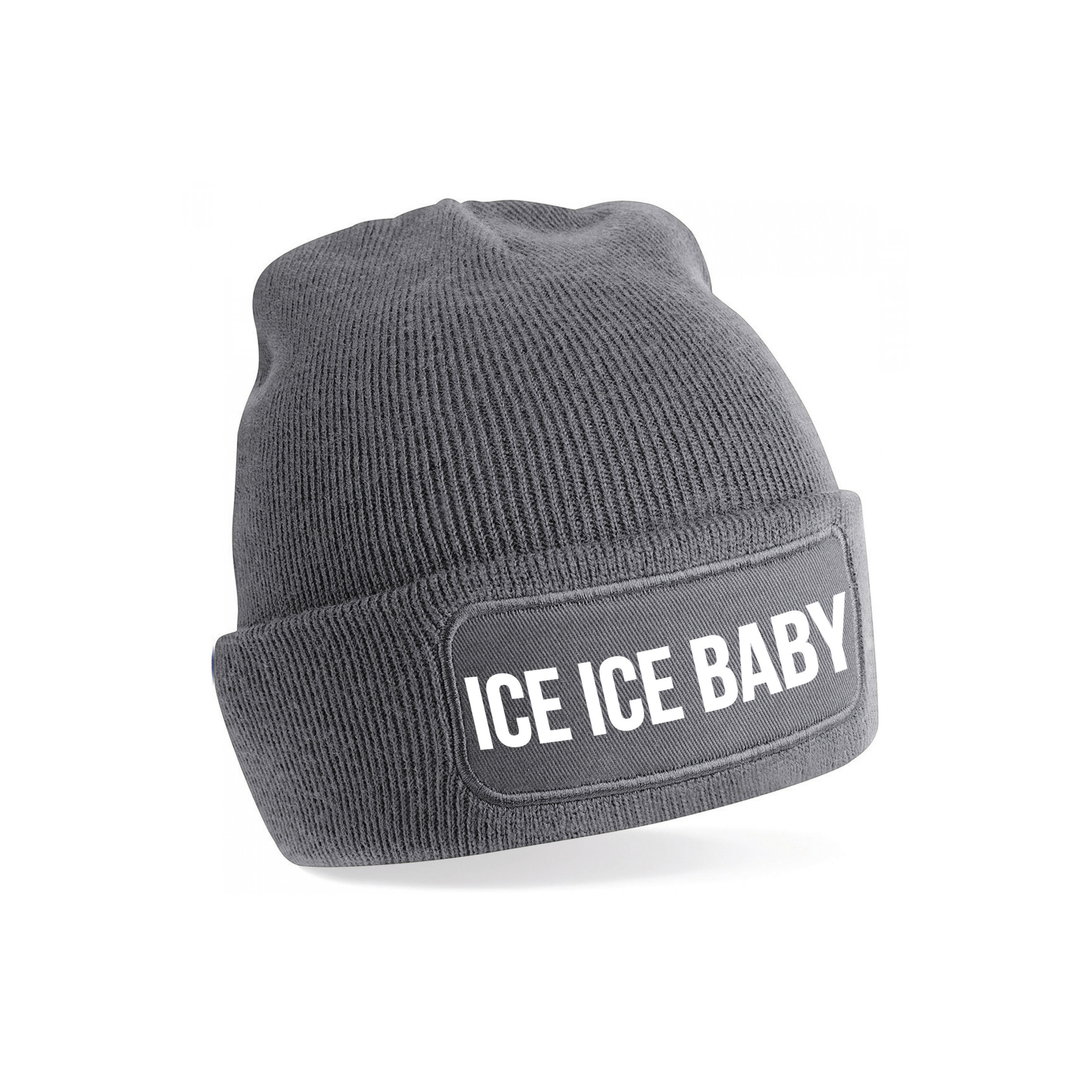 Ice ice baby - wintermuts - unisex - one size - grijs - mutsen met coole tekst