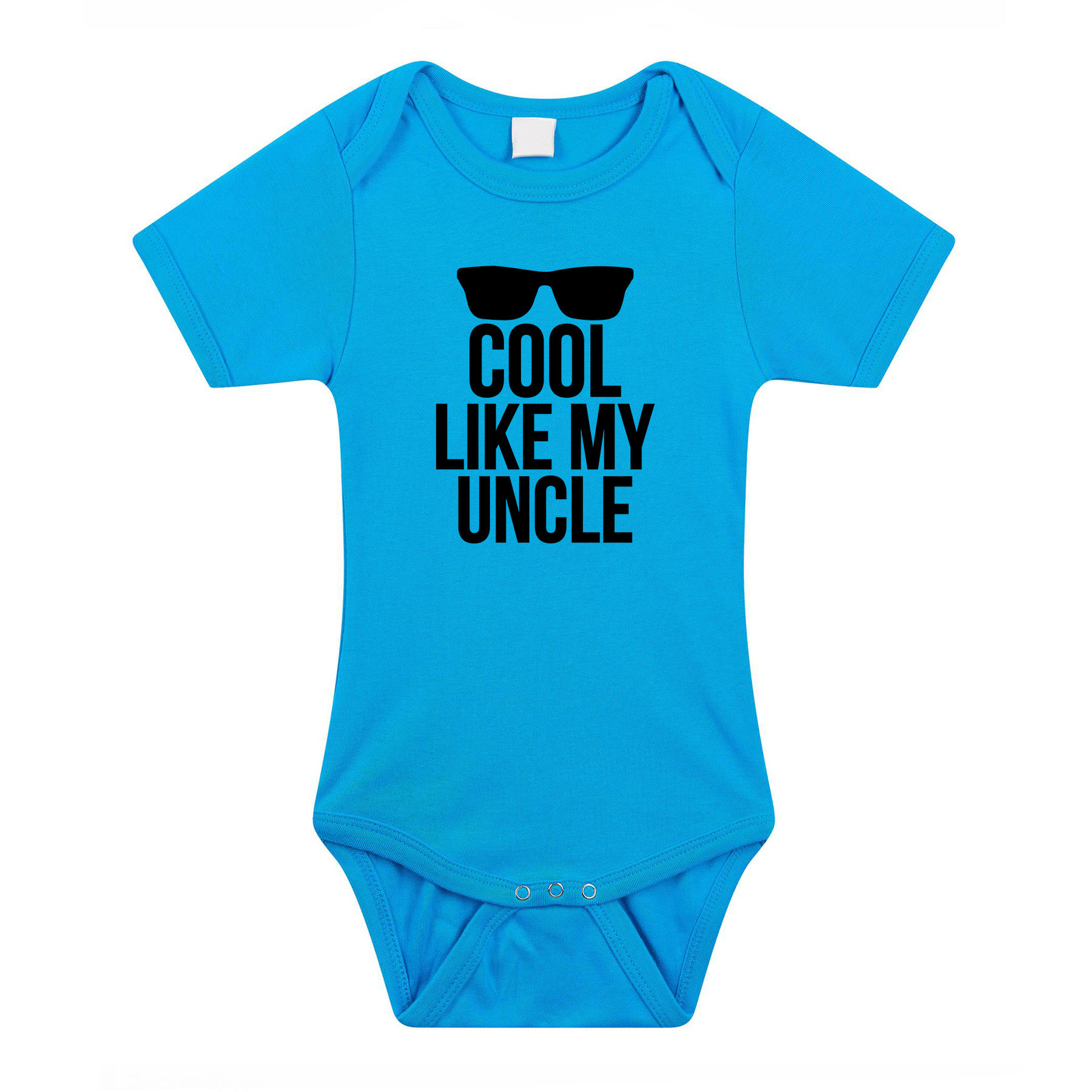 Cool like my uncle kraamcadeau - baby - oom - rompertje - blauw - jongens