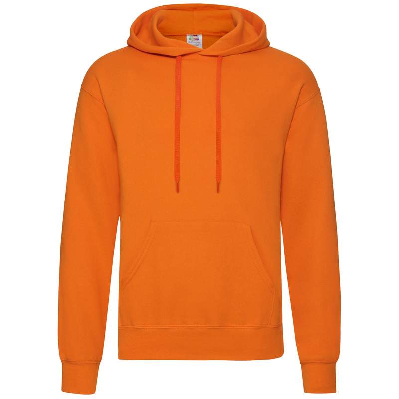 Fruit of the Loom Sweater - met capuchon - oranje - volwassenen - Hoodie