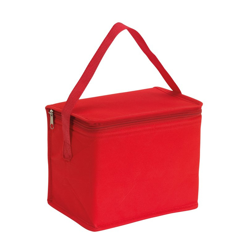 Kleine koeltas - lunch - rood - 20x13x17 cm - 4.5L - sixpack