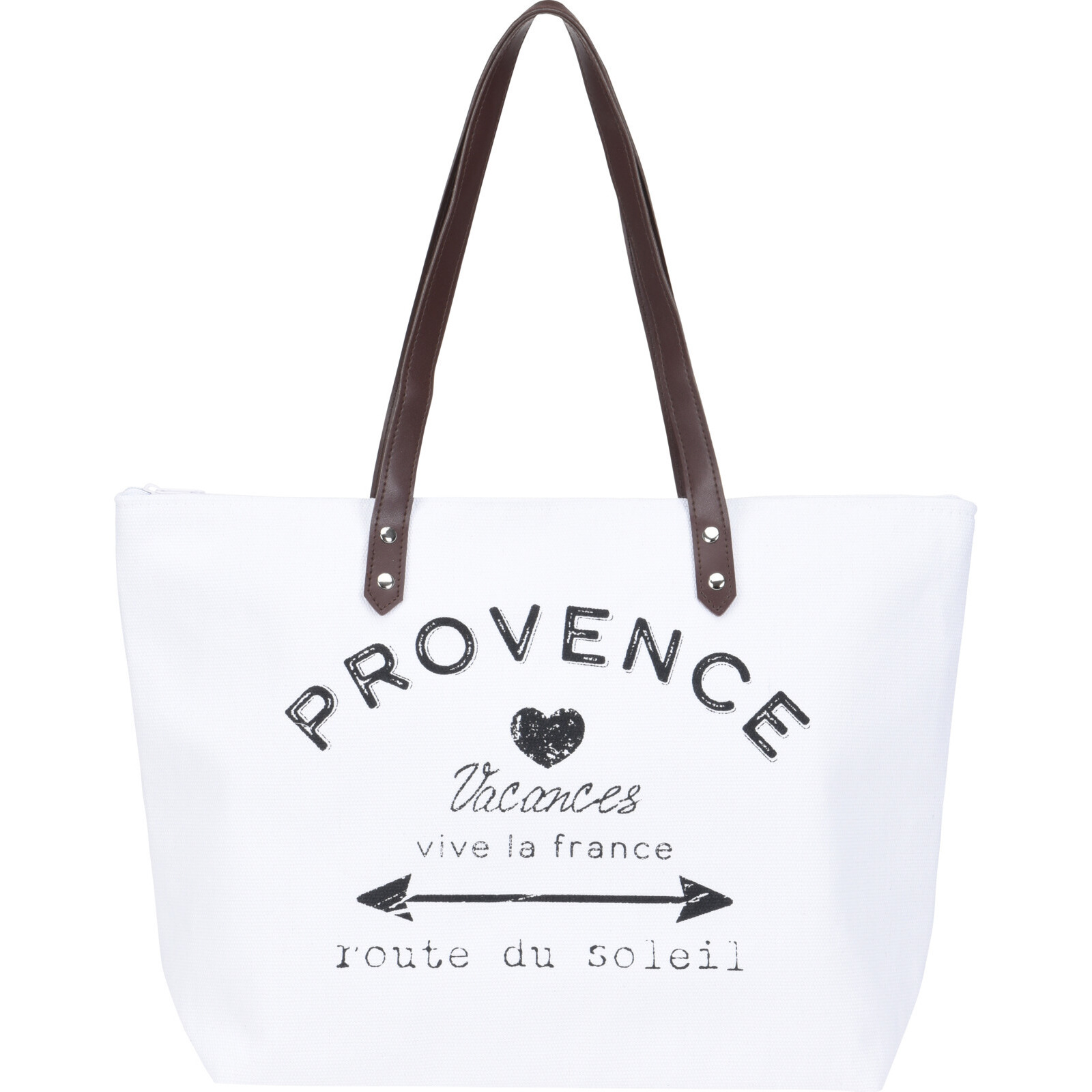 Strandtas Provence wit - 31 x 45 cm - Strandshoppers - van polyester