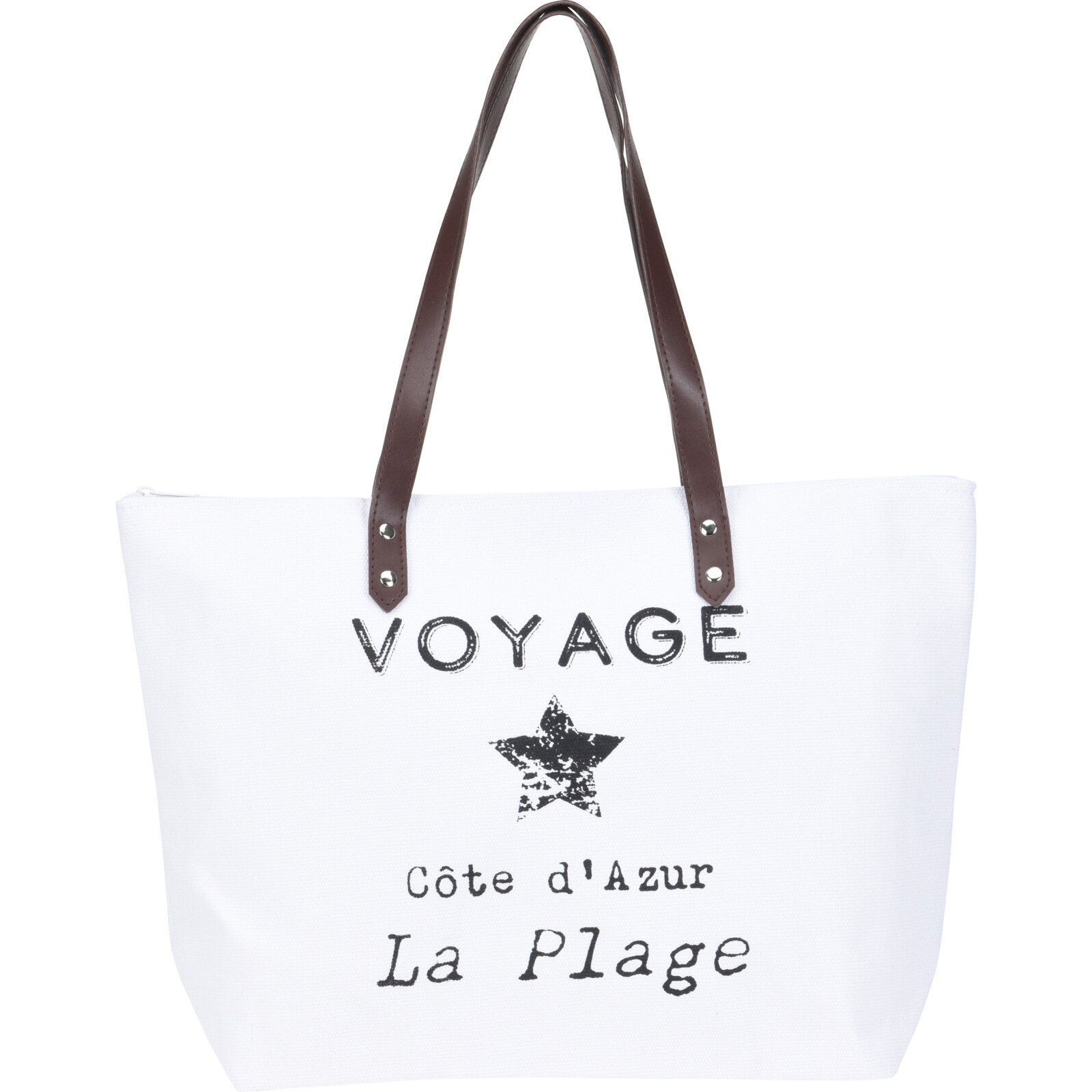 Strandtas Voyage wit 31 x 45 cm
