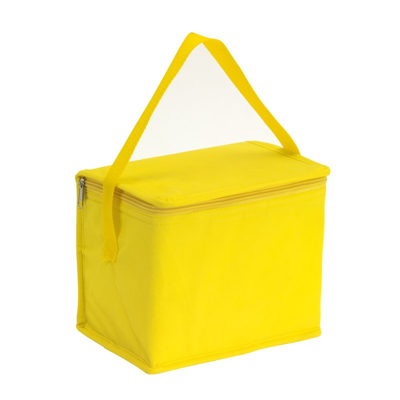 Kleine koeltas - lunch - geel - 20x13x17 cm - 4.5L - sixpack