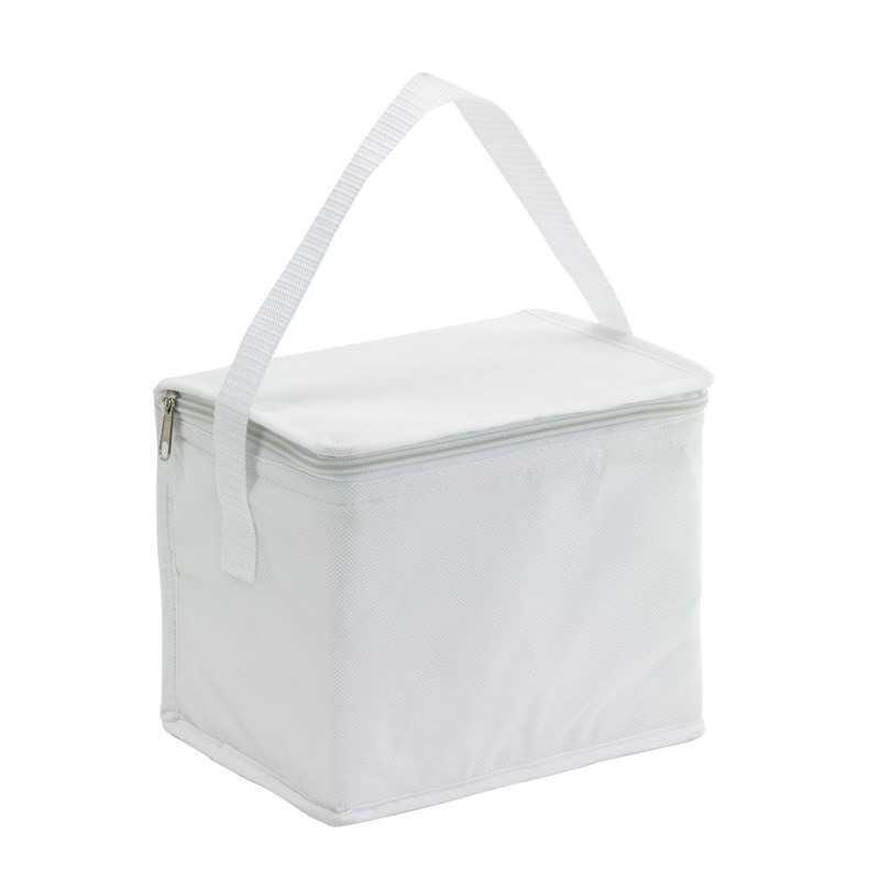 Kleine koeltas - lunch - wit - 20x13x17 cm - 4.5L - sixpack