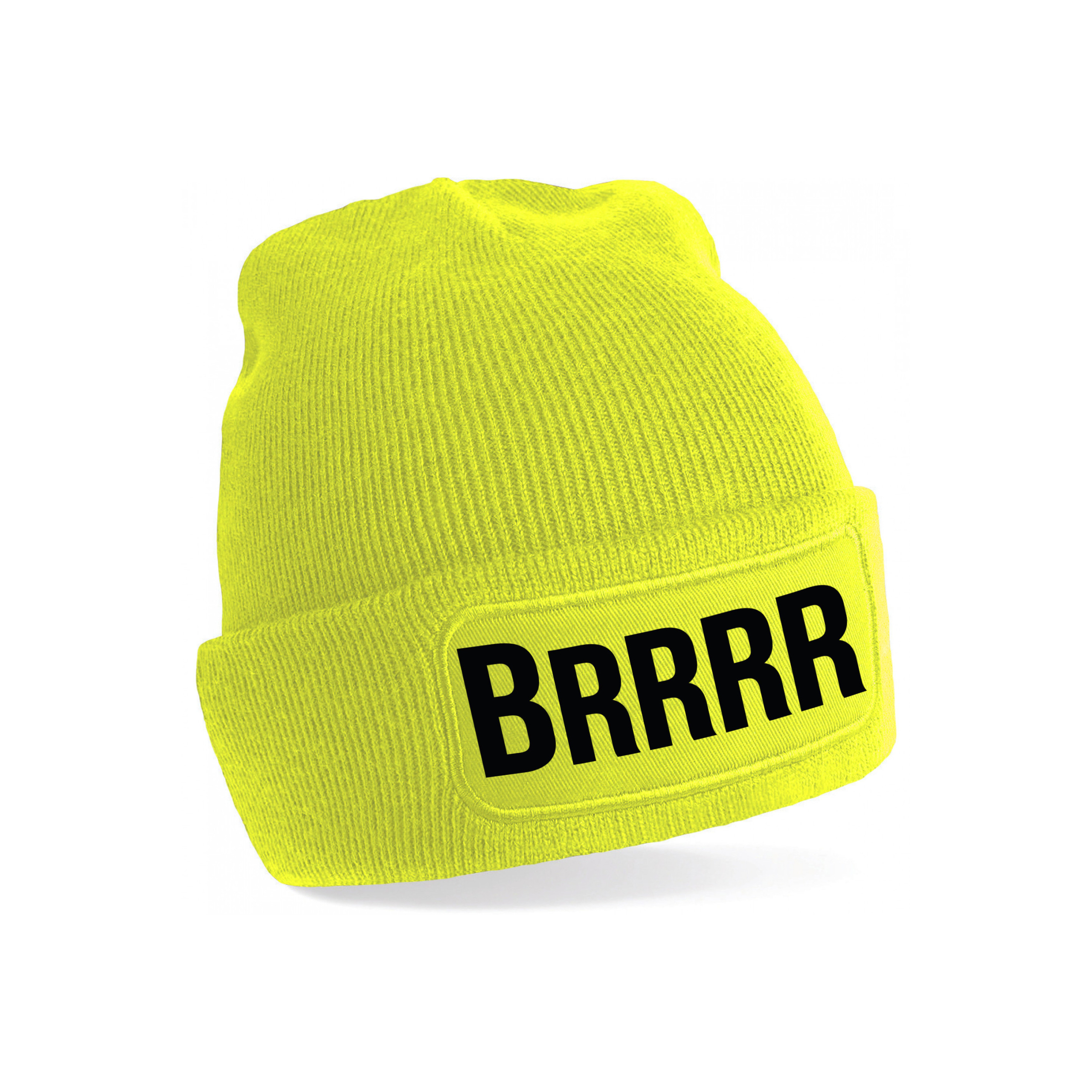 Brrrr muts - unisex - one size - geel - apres-ski muts