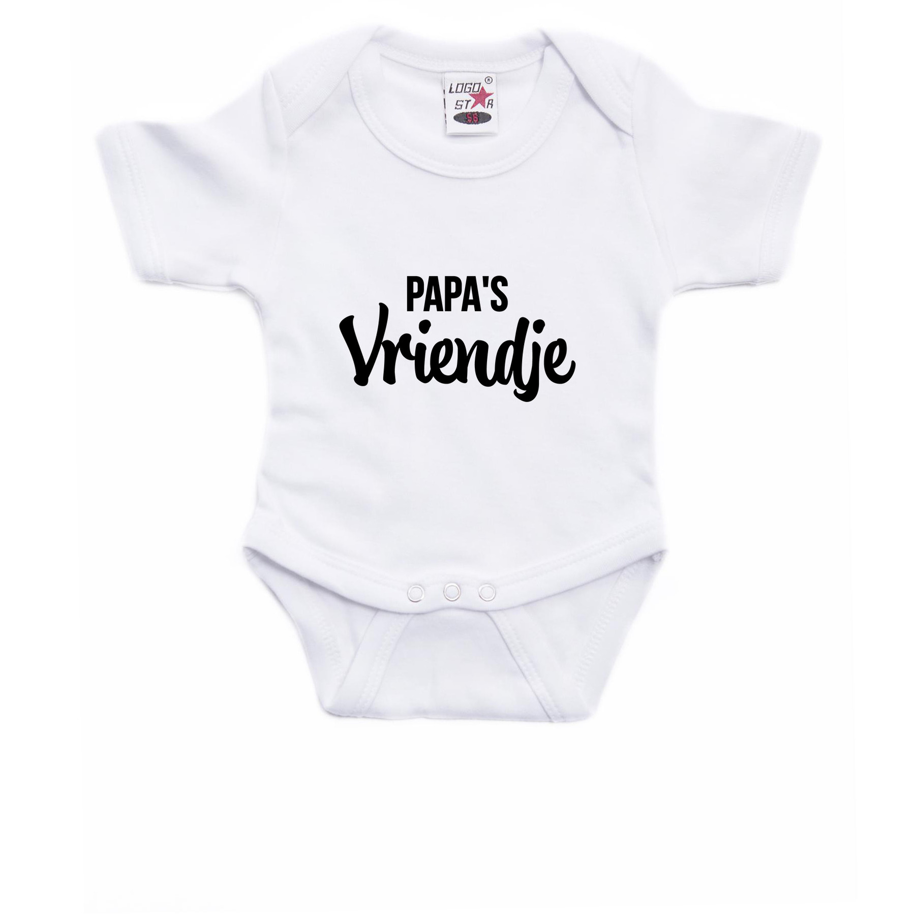 Papas vriendje cadeau baby rompertje wit jongens