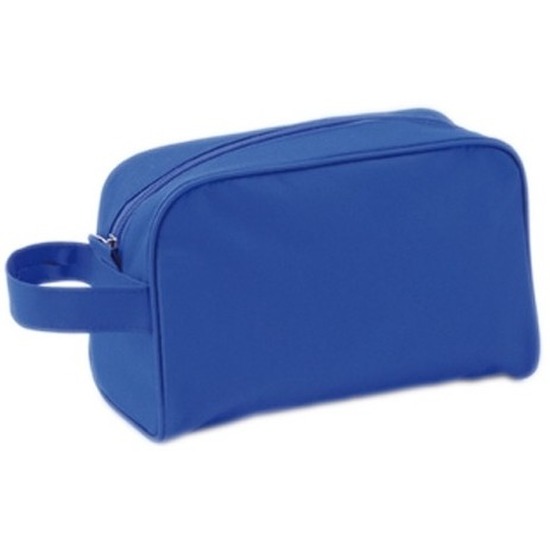 Toilettas/make-up tas met handvat - blauw - 21 x 14 x 10 cm - kind/volwassenen - Reis