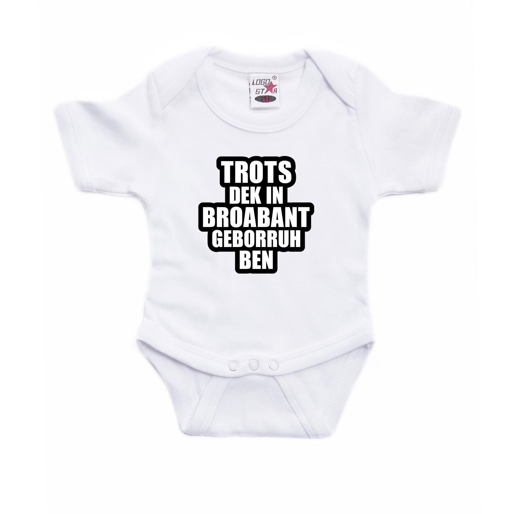 Trots in Broabant geborruh cadeau baby rompertje wit jongen/meisje