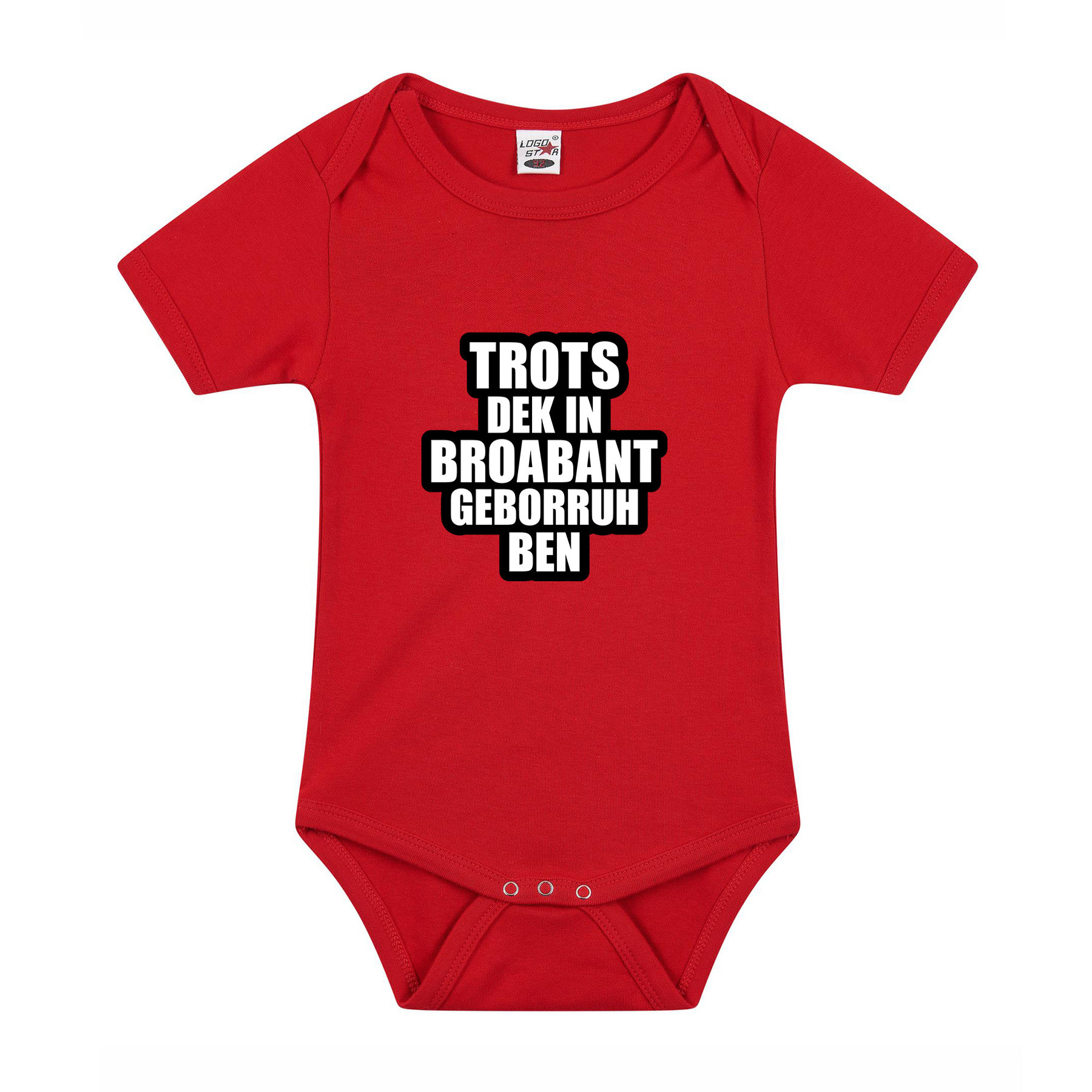 Trots in Broabant geborruh cadeau baby rompertje rood jongen/meisje