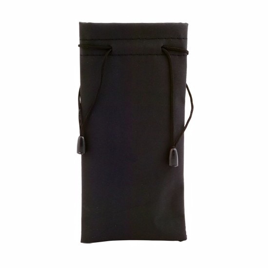 Zonnebrillen etui - zwart - 18 x 9 cm - stof - brillenhoes - Zonnebrilzakje - beschermhoes