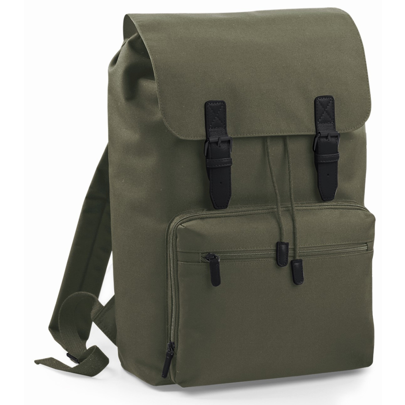 Bagbase Vintage rugzak/rugtas - olijf groen - 30 x 17 x 49 cm - Schooltas - Laptoptas/boekentas