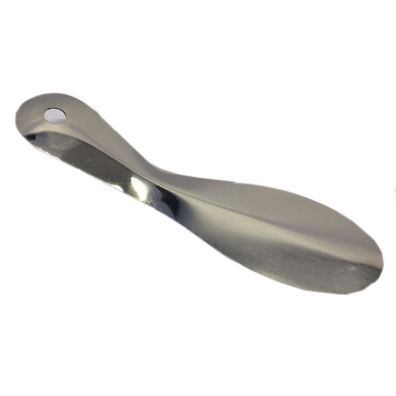 Schoenlepel - metaal - zilver - 18 cm - met ophanggaatje - instaphulp