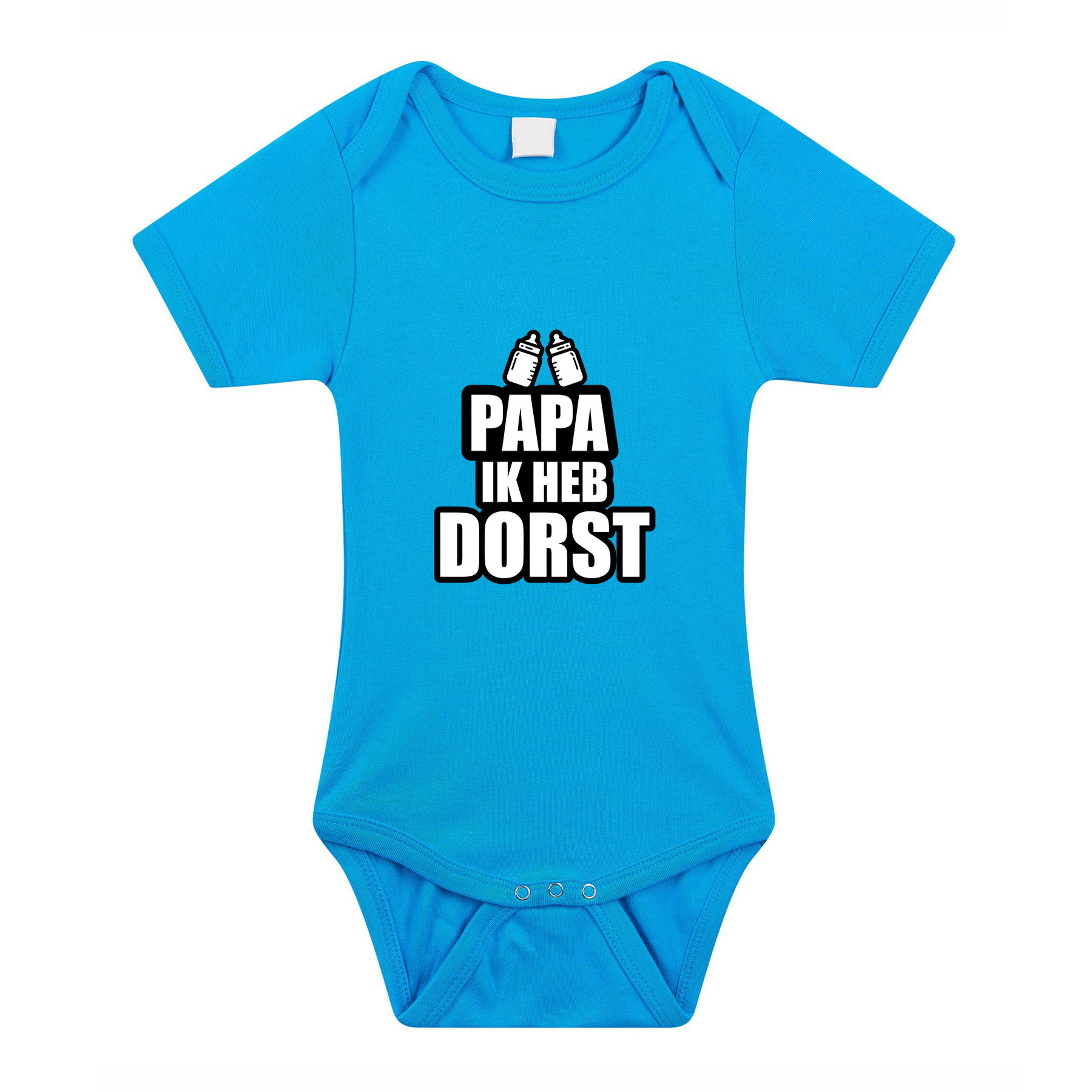Papa ik heb dorst cadeau baby rompertje blauw jongens