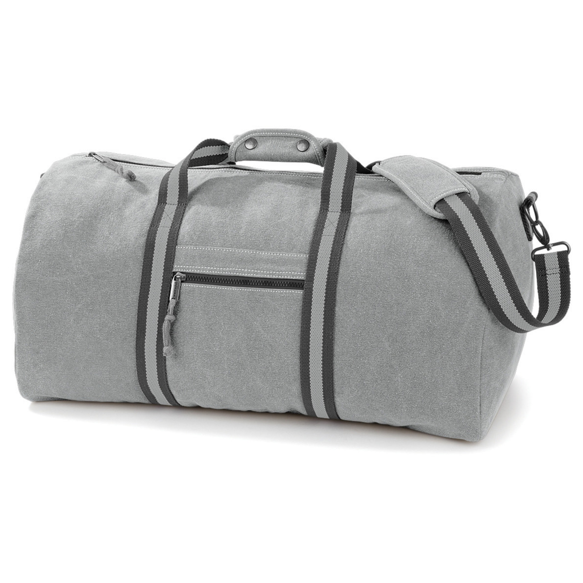 Quadra Weekendtas - 45 liter - lichtgrijs - canvas reistas - vintage look