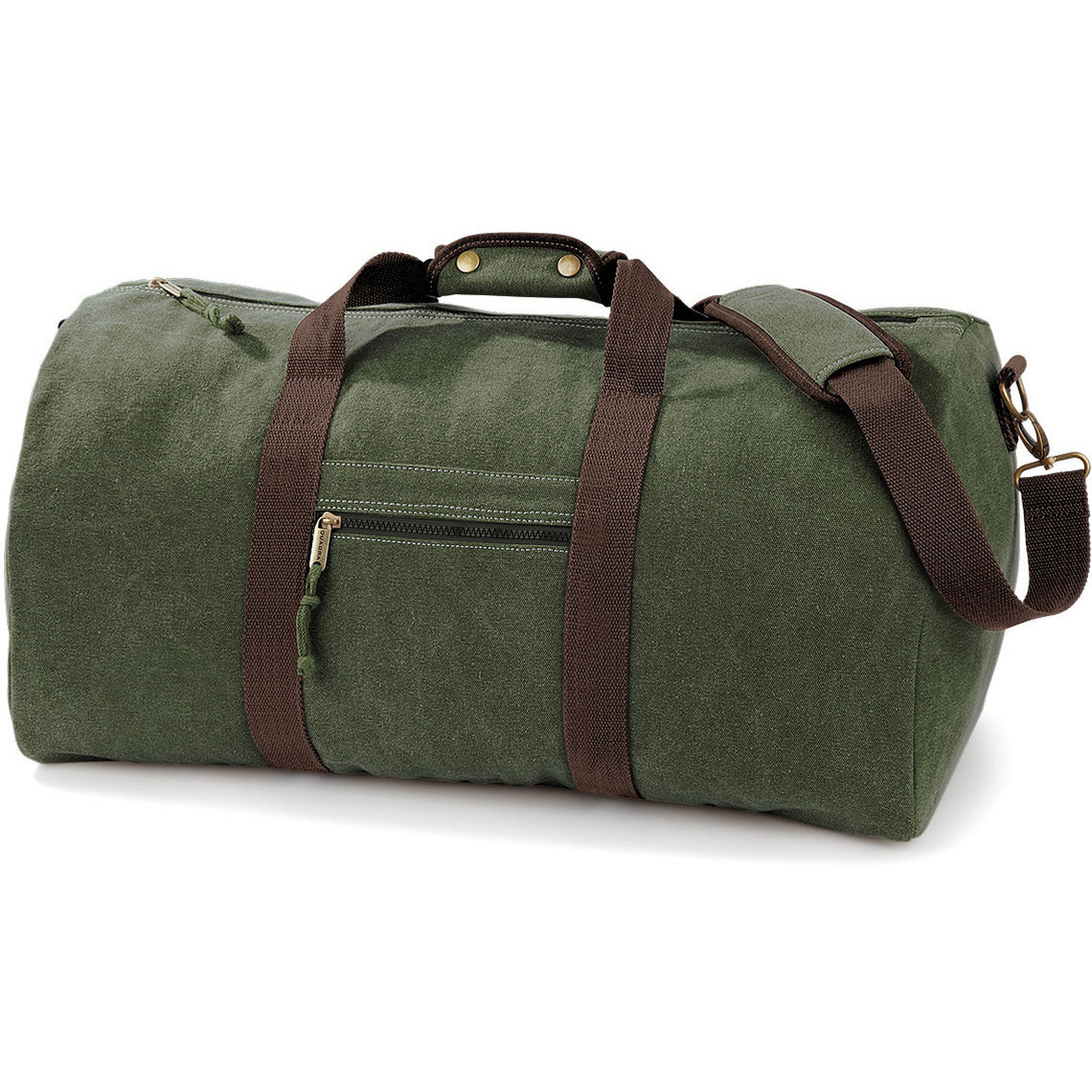 Quadra Weekendtas - 45 liter - legergroen - canvas reistas - vintage look