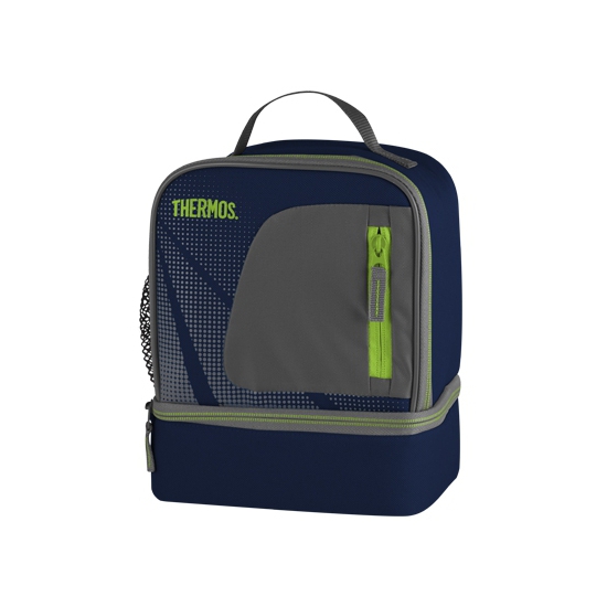 Thermos Lunchtas - blauw - koelbox - 19 x 23 cm - 2 vakken