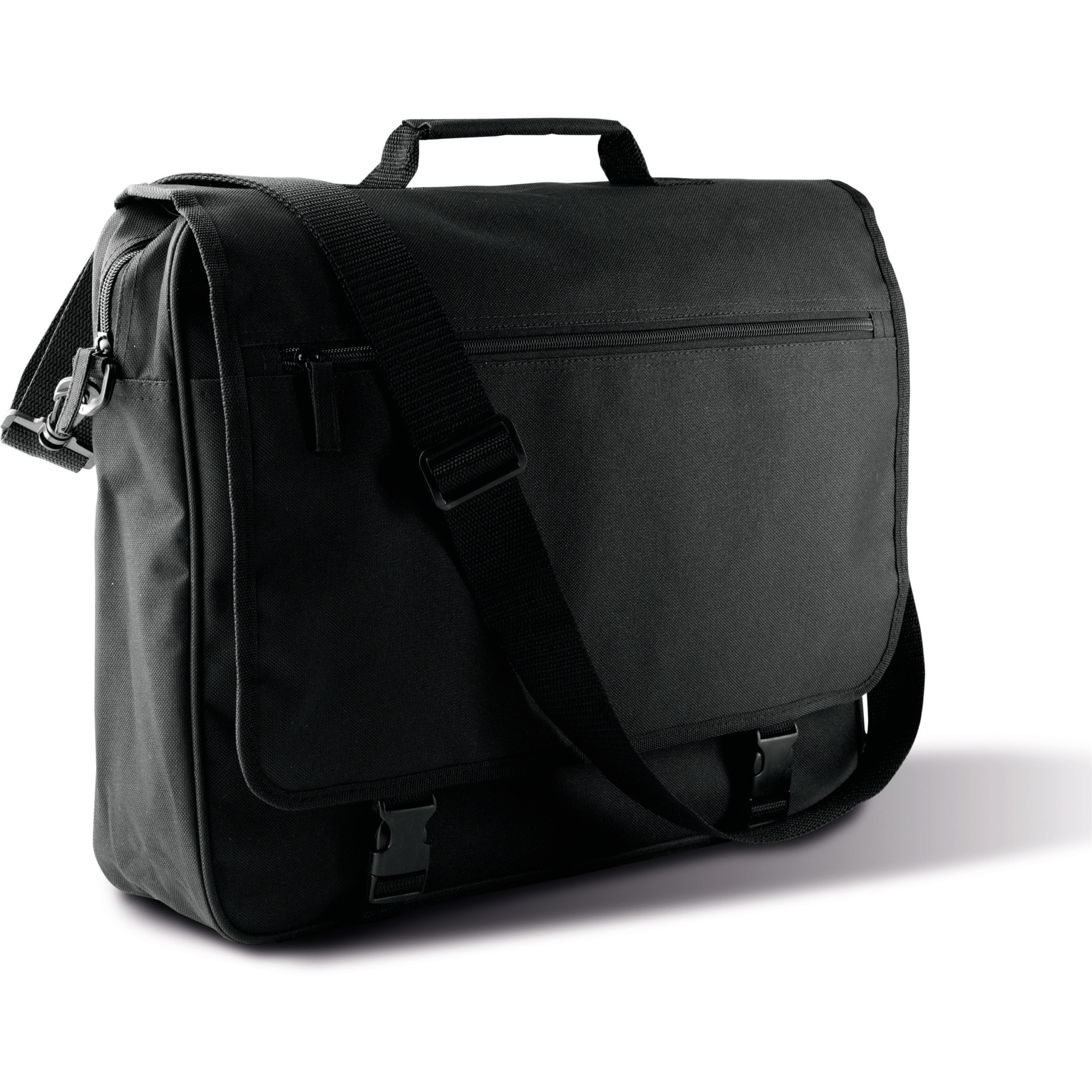 Kimood Documenten tas - zwart - 14 liter - 41 x 10 x 34 cm - schoudertas