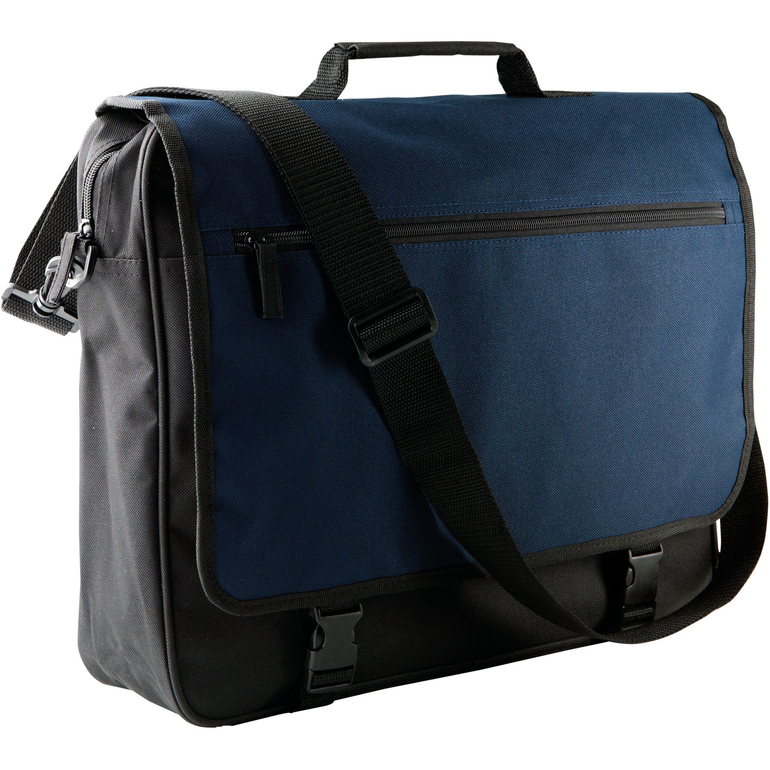 Kimood Documenten tas - donkerblauw - 14 liter - 41 x 10 x 34 cm - schoudertas