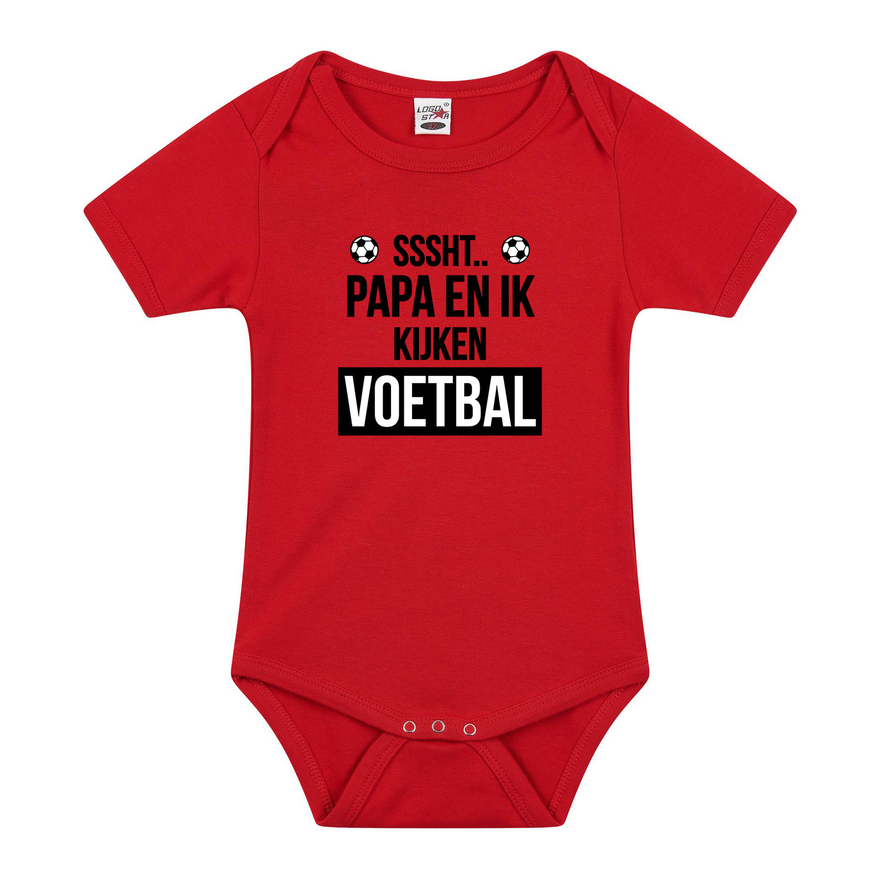 Belgie fan rompertje baby - Sssht kijken voetbal - rood - jongens en meisjes