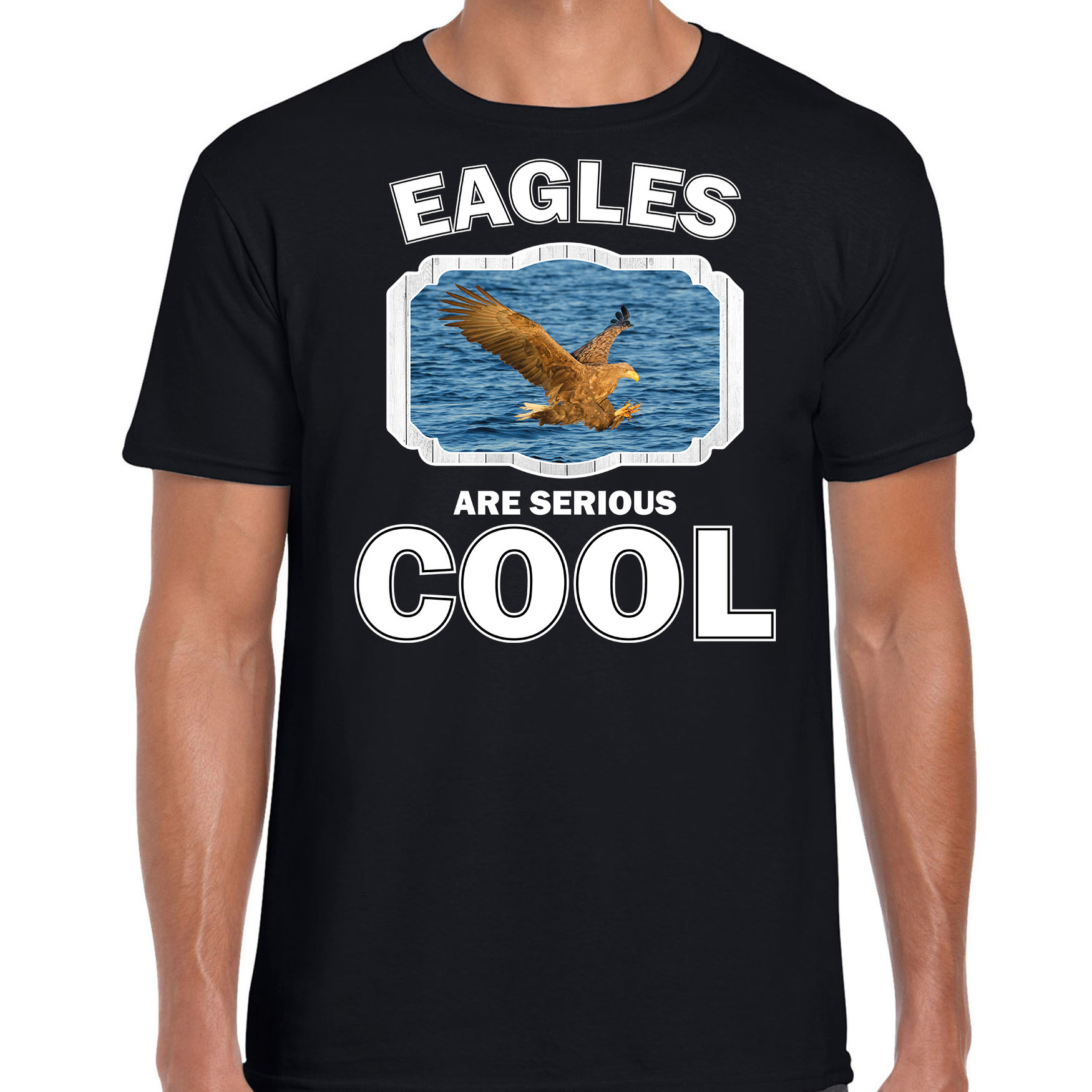 Dieren zeearend t-shirt zwart heren - eagles are cool shirt