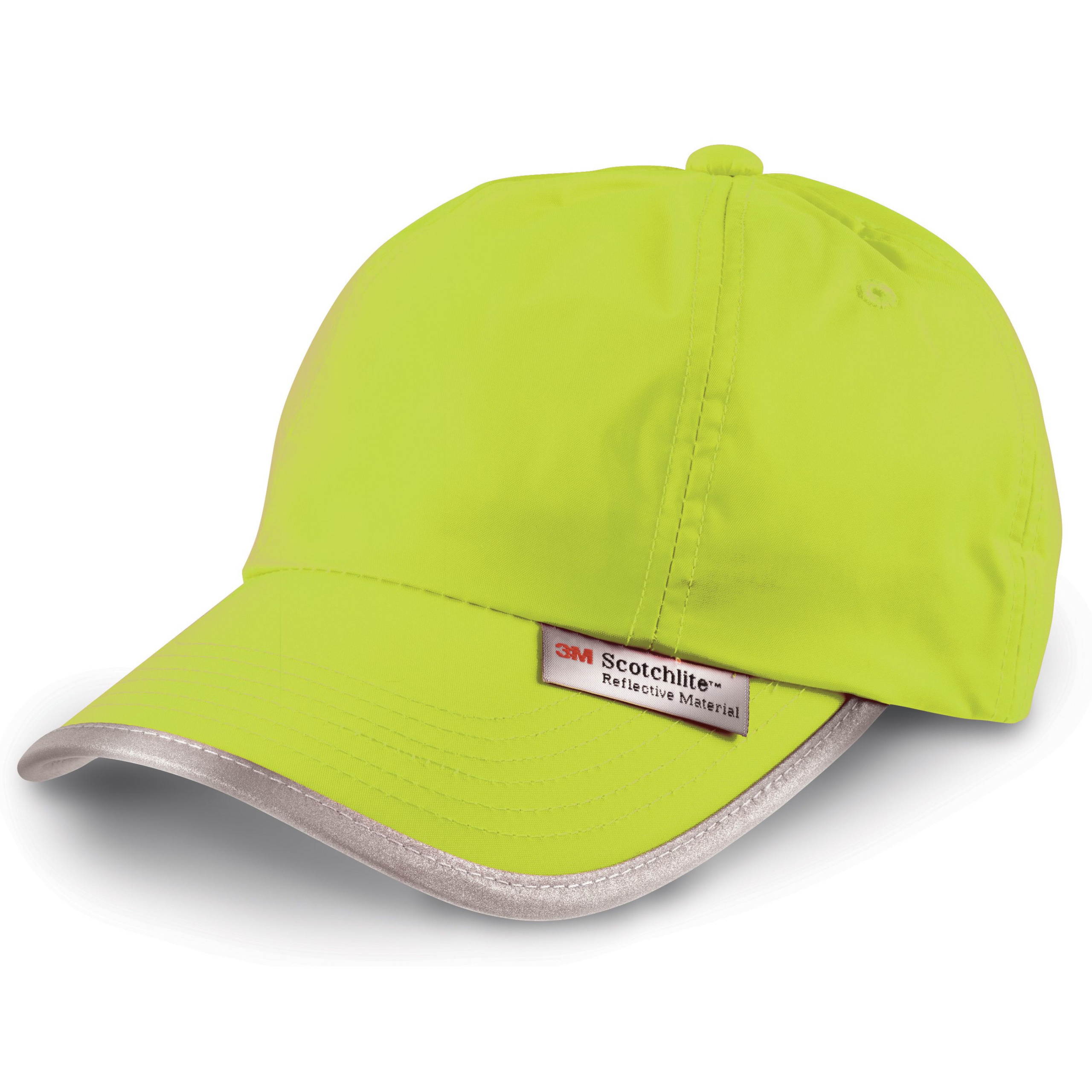 Result Pet - reflecterend - baseballcap - neon geel - volwassenen - nylon