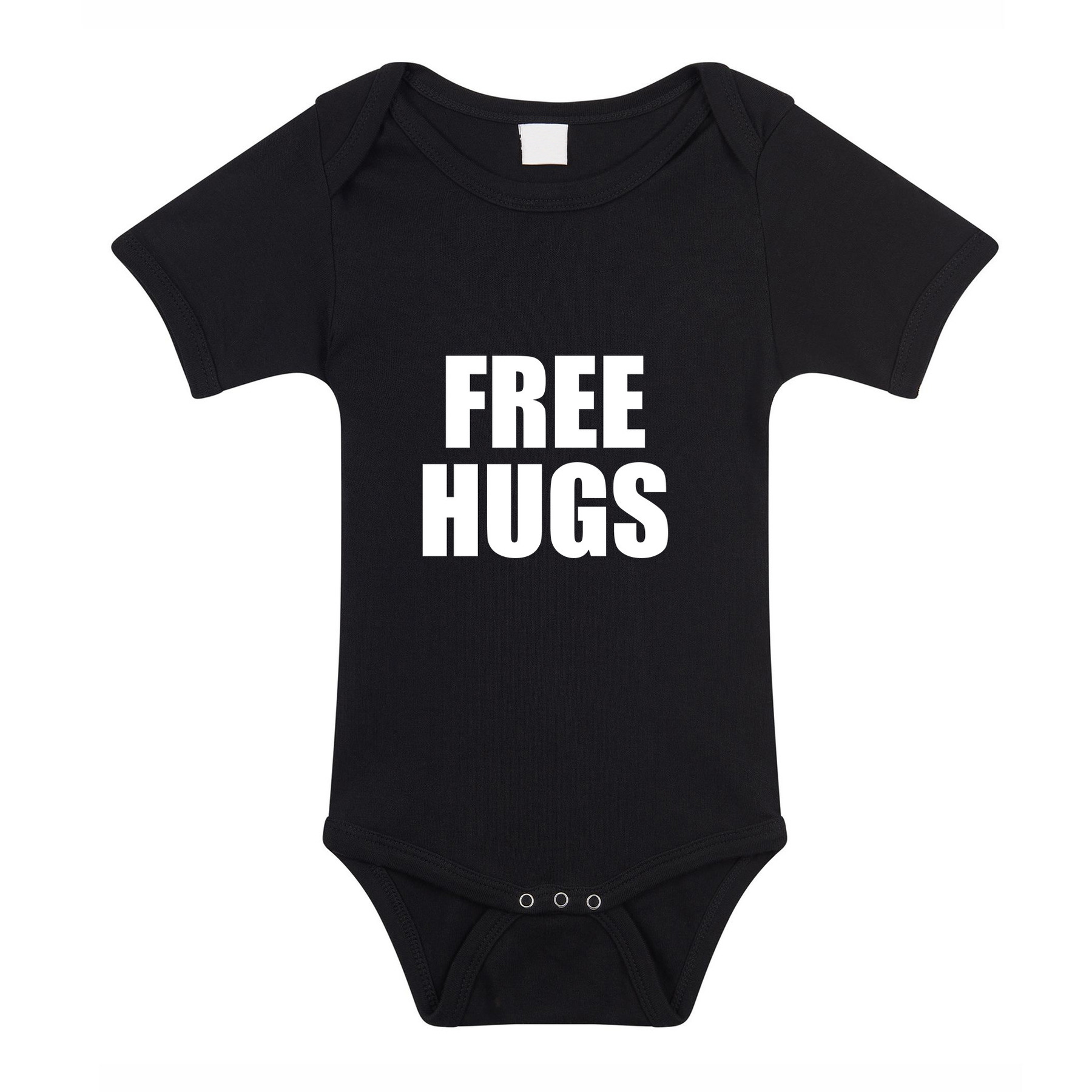 Free hugs cadeau baby rompertje zwart jongen/meisje