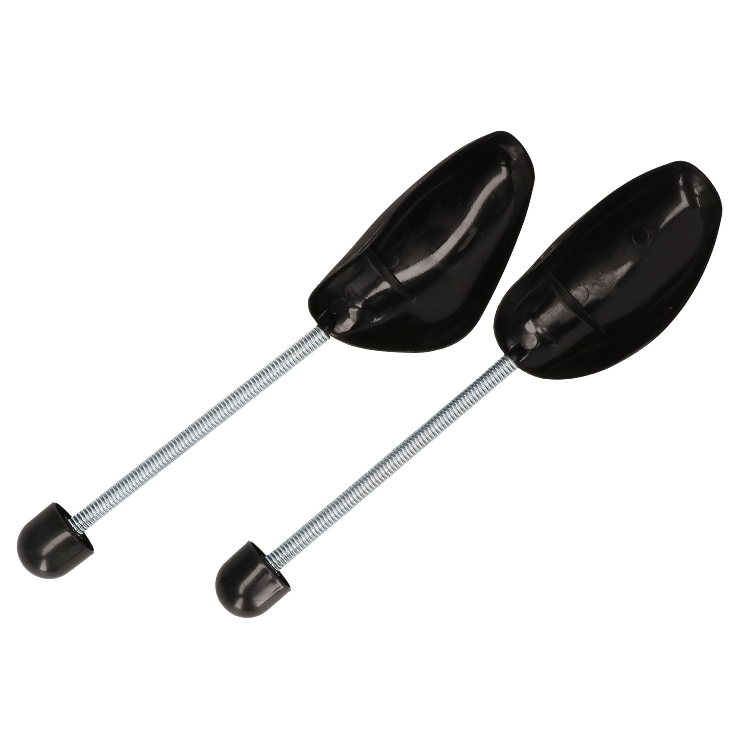 Storage Solutions schoenspanners - 2x stuks - zwart - metalen veer - kunststof - maat 37 tot 48