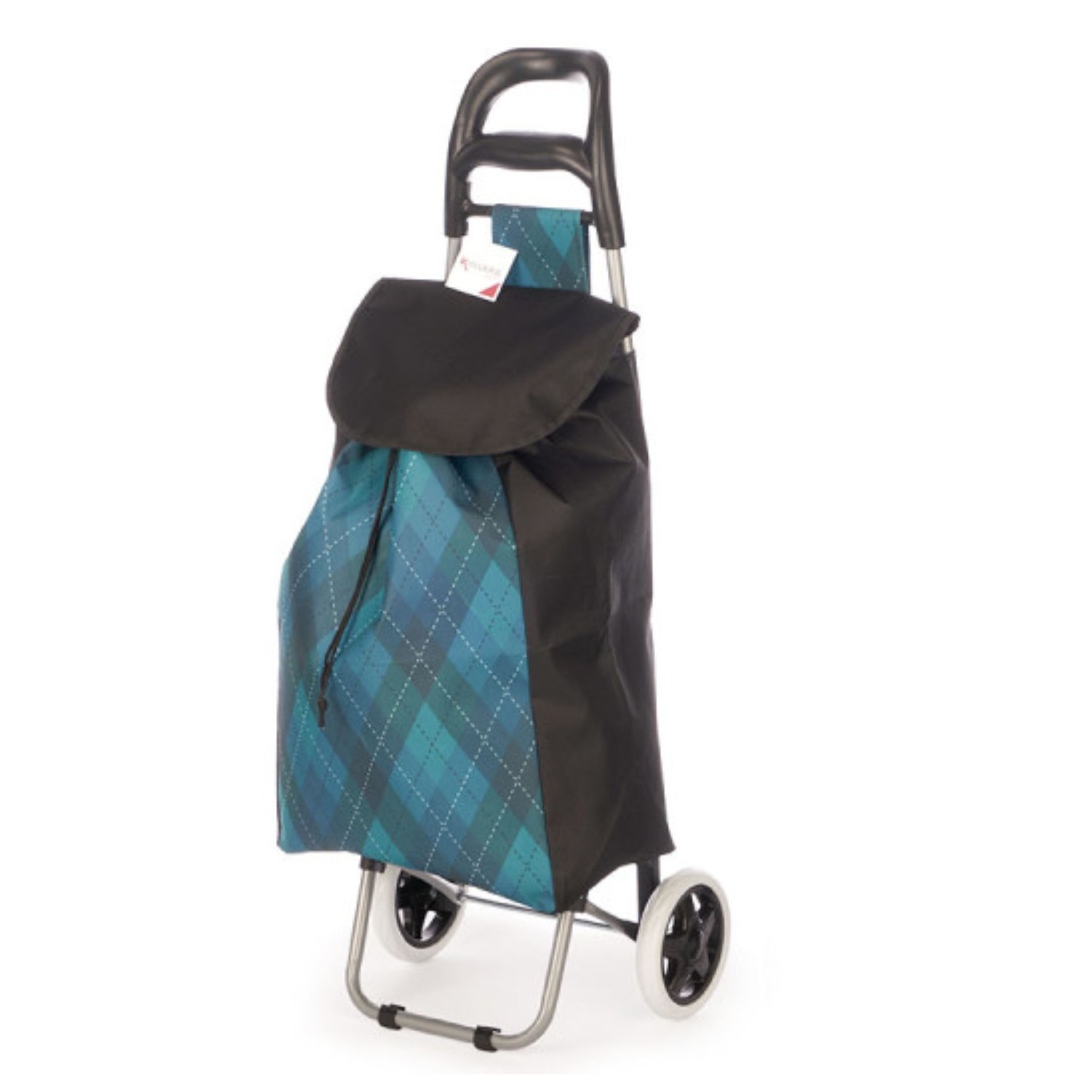 Arte Regal Boodschappen trolley Ruit - 33 l - blauw - 35x88 cm - met wielen