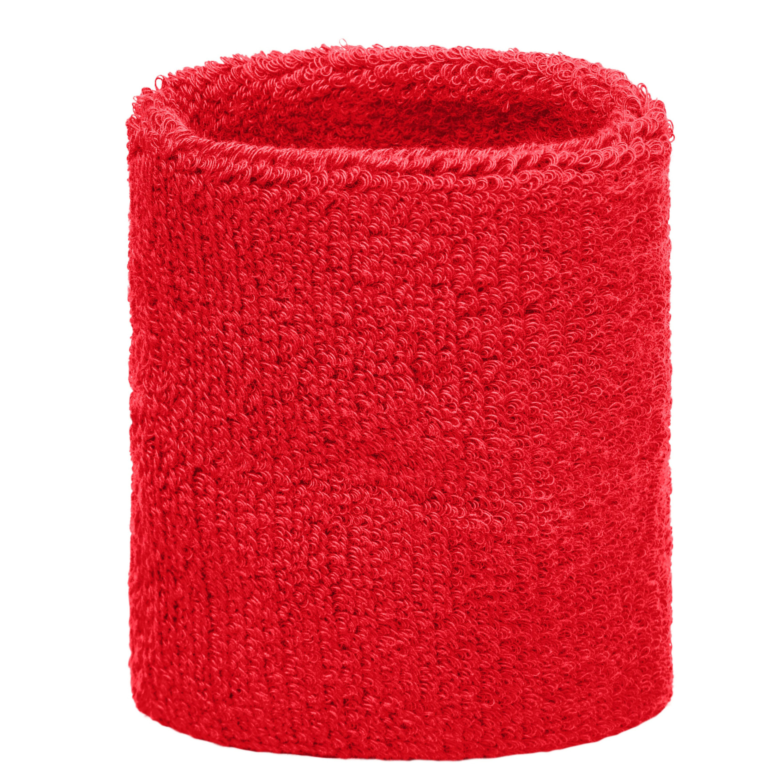 Rood zweetbandje voor pols