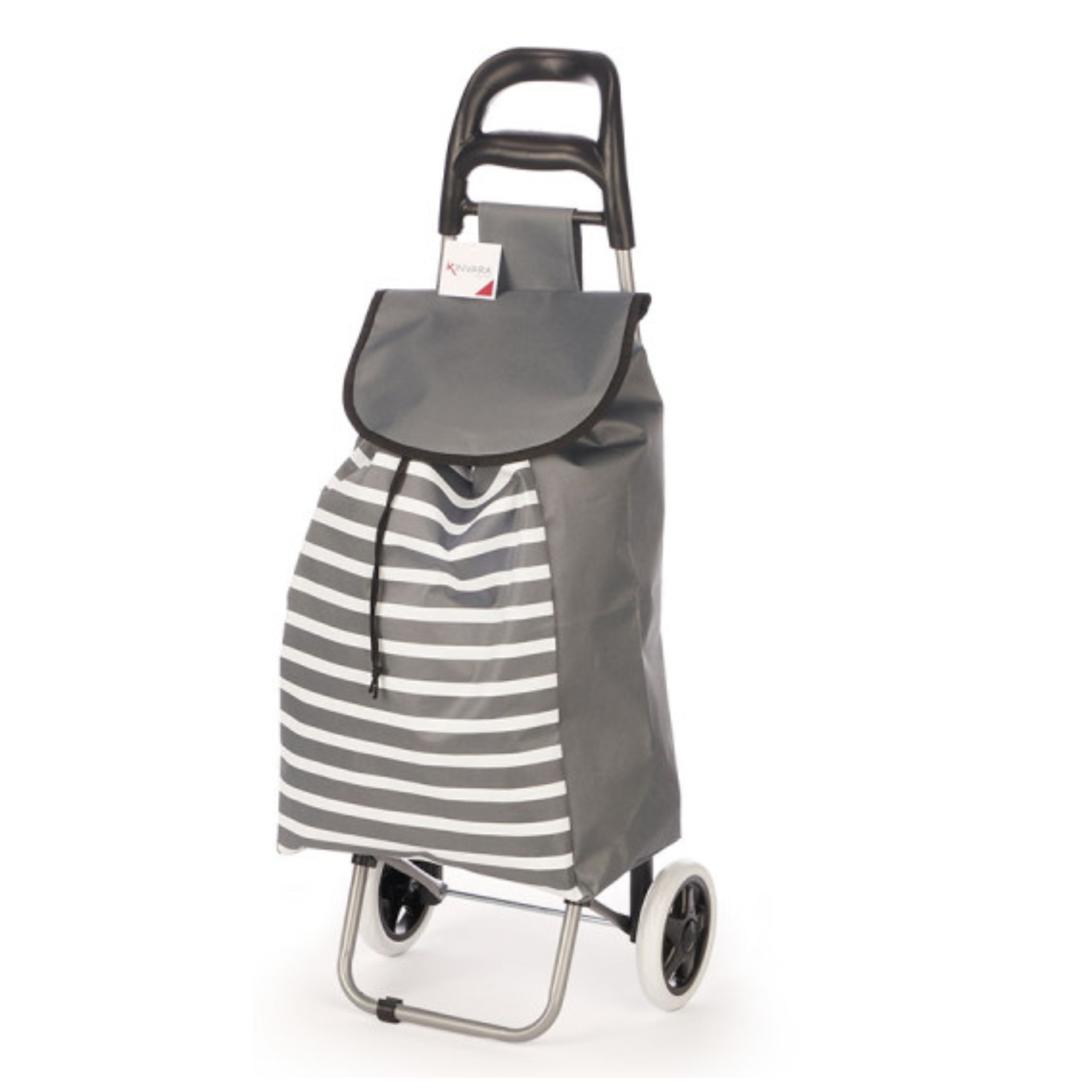 Arte Regal Boodschappen trolley Stripe - 33 l - grijs - 35x88 cm - met wielen
