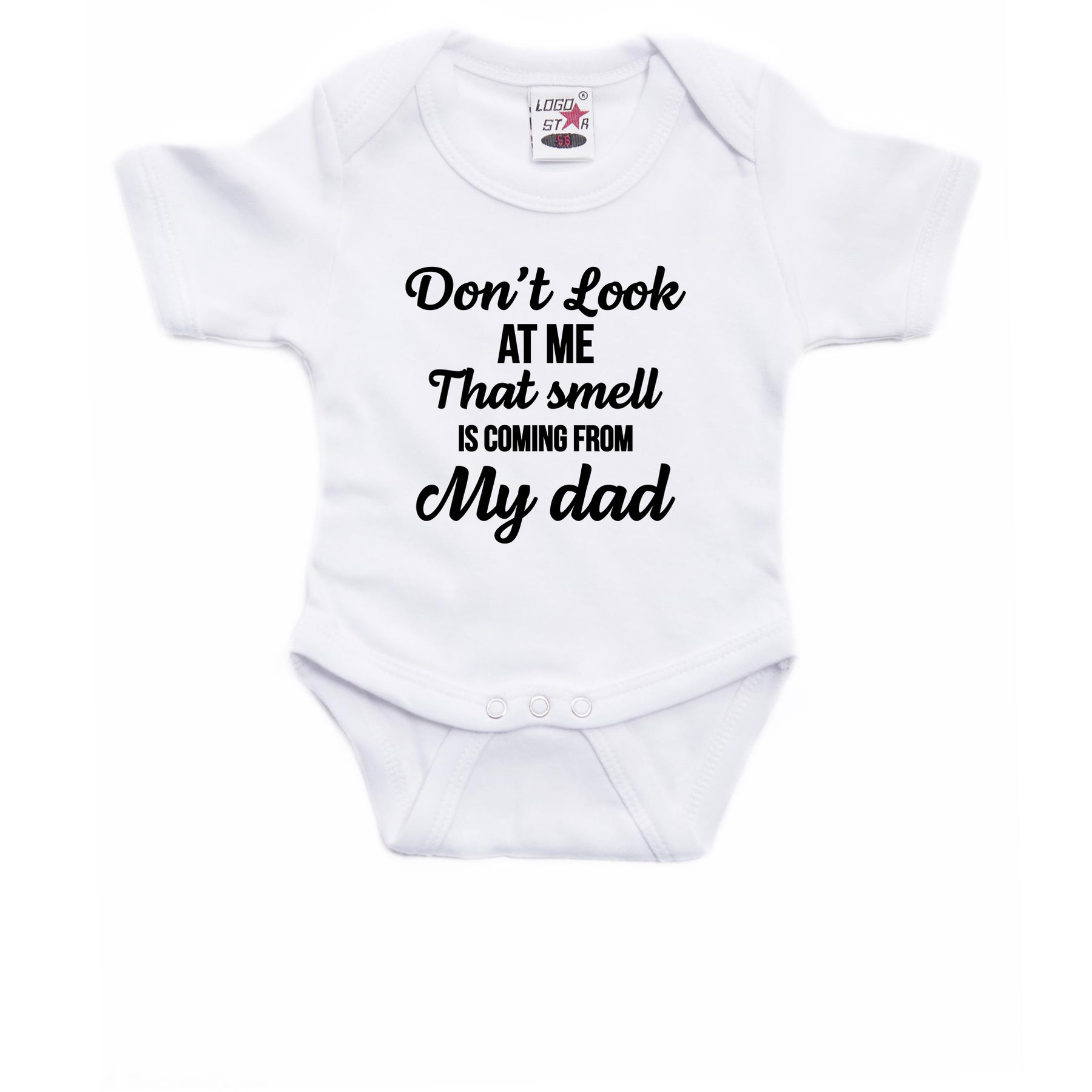That smell is from my dad cadeau baby rompertje wit jongen/meisje